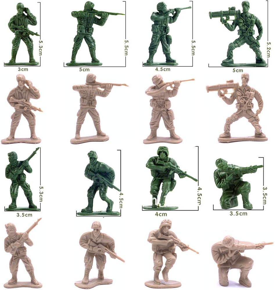 Alternative view of 23-Pack Die-Cast Military Vehicles Set - Alloy Metal Army Soldiers, 16-Pack, Playmat, Mini Tank, Helicopter Playset for Kids Boys