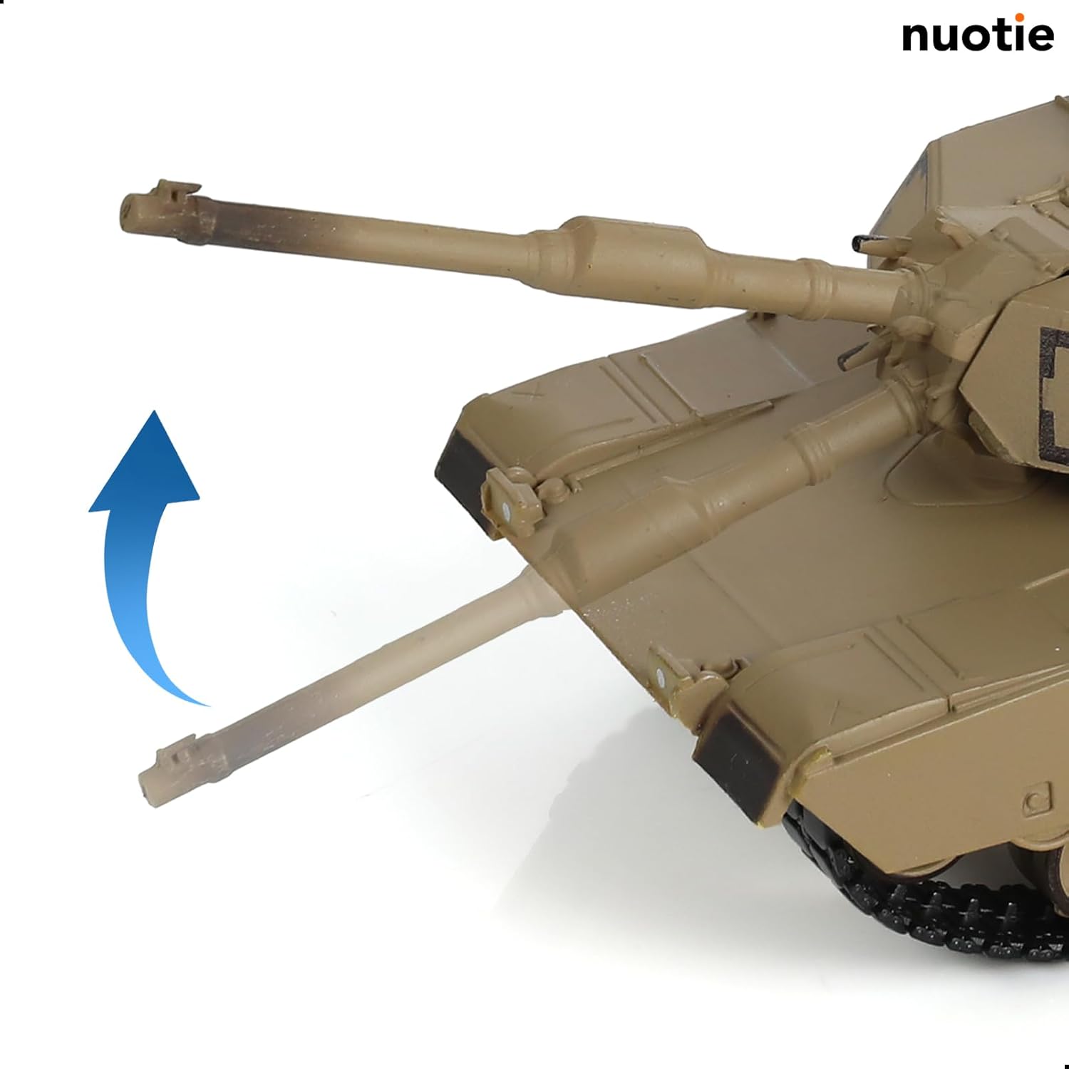 Alternative view of NUOTIE 1/72 Scale M1A2 Abrams Military Heavy Tank Model Classic Morden U.S. Diecast Vehicle Tank Model with Transparent Storage Box Gift or Collection for Adults