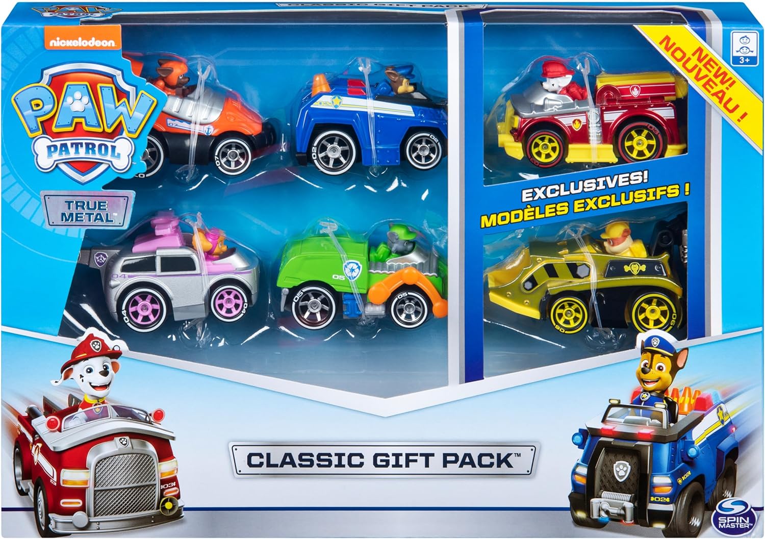 Alternative view of Paw Patrol, True Metal Classic Gift Pack of 6 Collectible Die-Cast Vehicles, 1:55 Scale