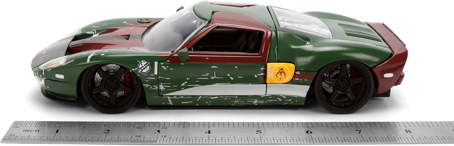 Alternative view of Jada Star Wars Boba Fett with 2005 Ford GT Die-Cast Vehicle and Figure Set 1:24 Scale Toys