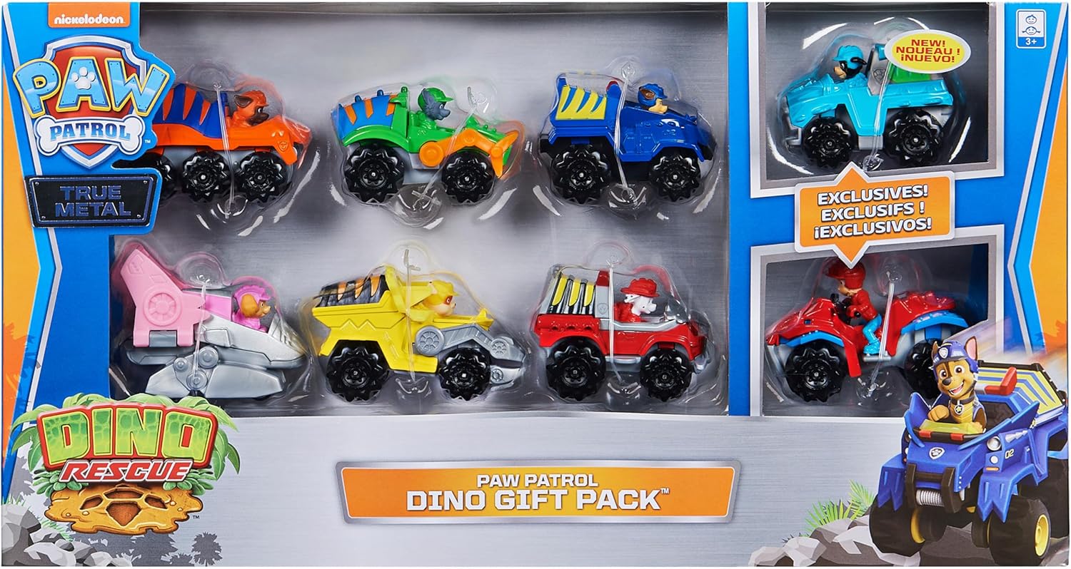 Alternative view of Paw Patrol, True Metal Dino Rescue Gift Pack of 8 Collectible Die-Cast Vehicles, 1:55 Scale