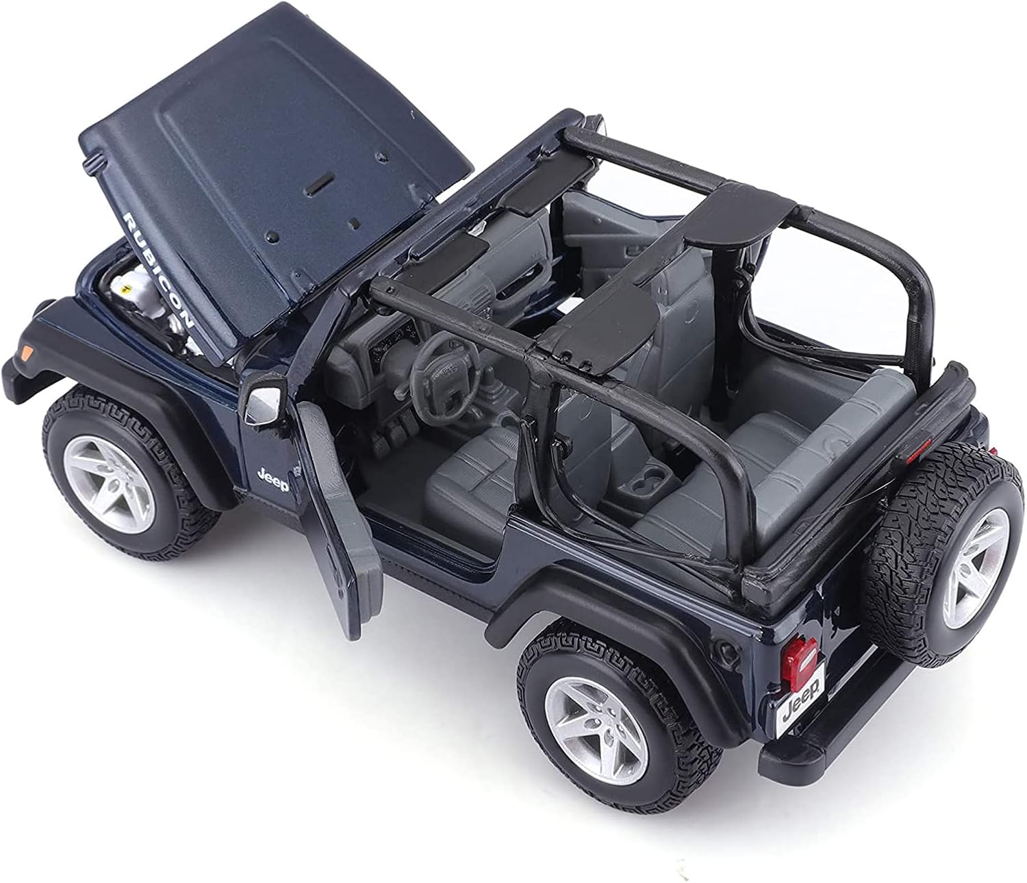 Alternative view of Maisto Plastic Jeep Wrangler Rubicon Diecast Vehicle (1:27 Scale), Metallic Blue