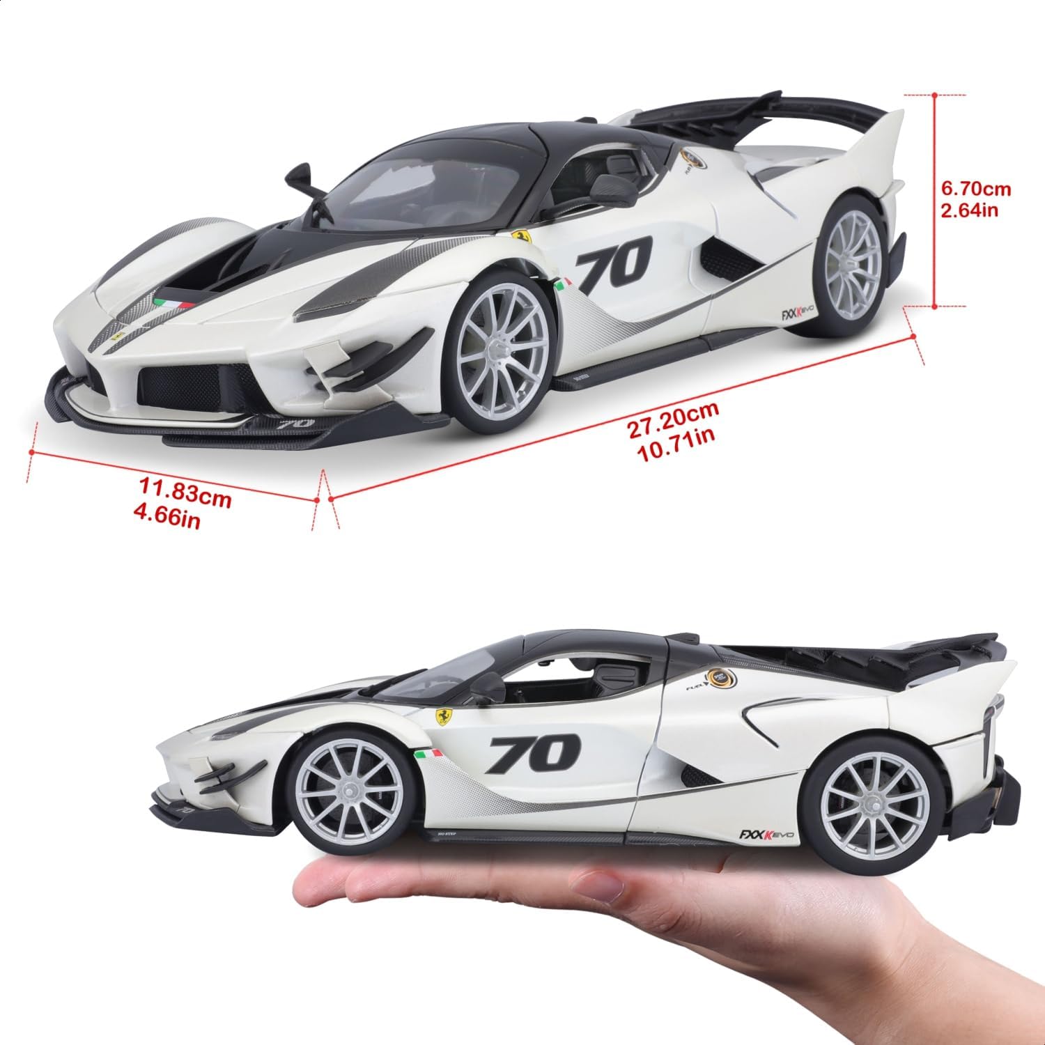 Bburago 1:18 Scale Race & Play Ferrari FXX K EVO Die Cast Vehicle
