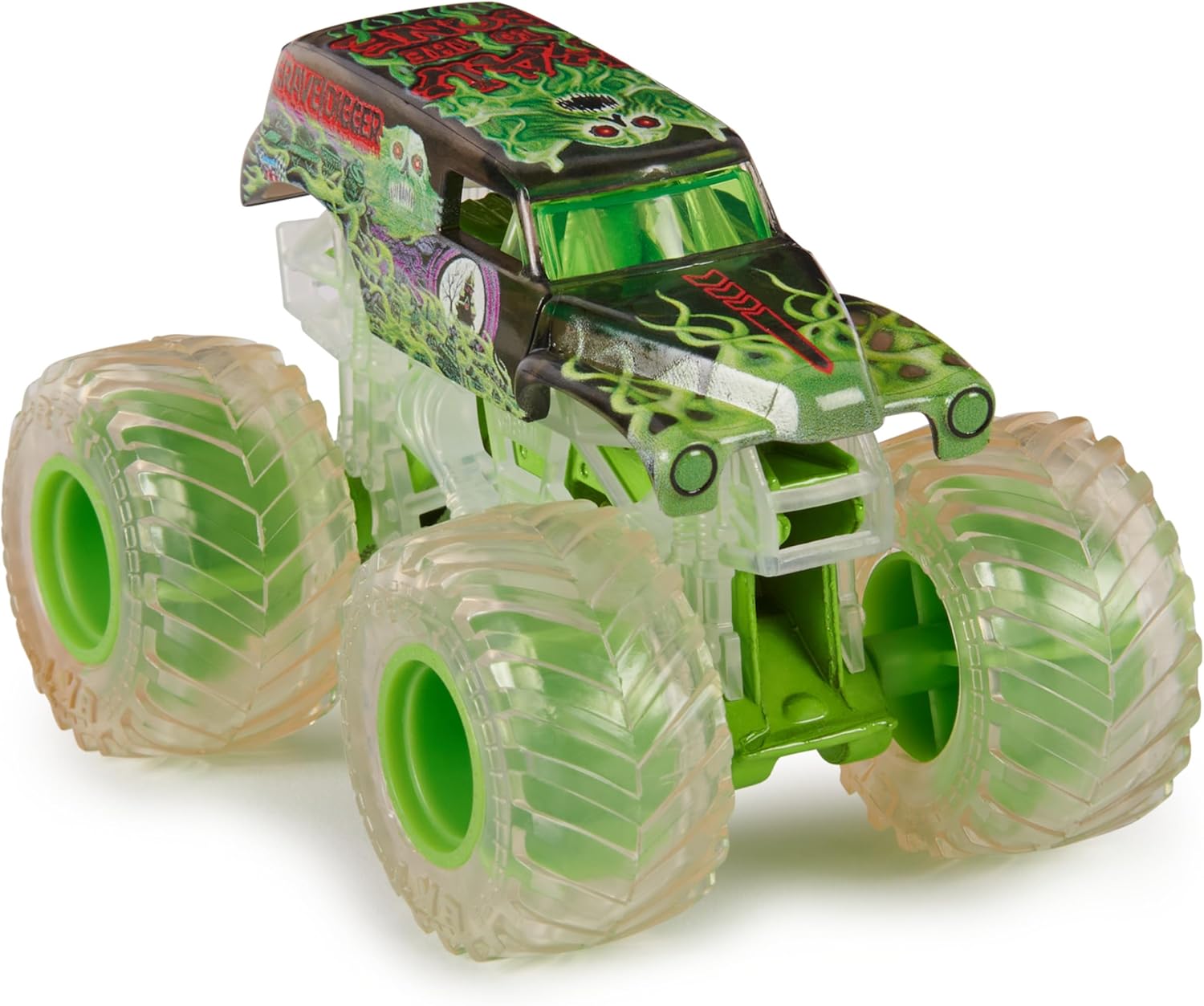 Alternative view of Monster Jam, Official Grave Digger Chase Monster Truck, Die-Cast Vehicle, 1:64 Scale, Kids Toys for Boys Ages 3 and up