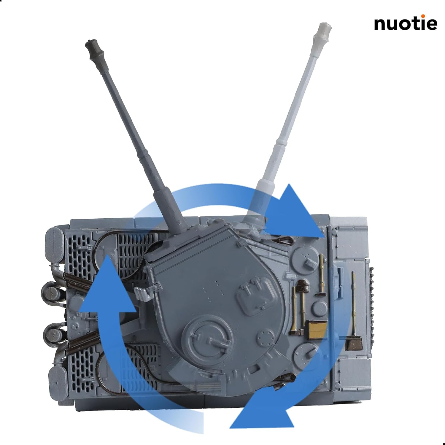 Alternative view of NUOTIE 1/72 Scale Tiger I Military Heavy Tank Model Classic WWII German Diecast Vehicle Tank Model with Transparent Storage Box Gift or Collection for Adults