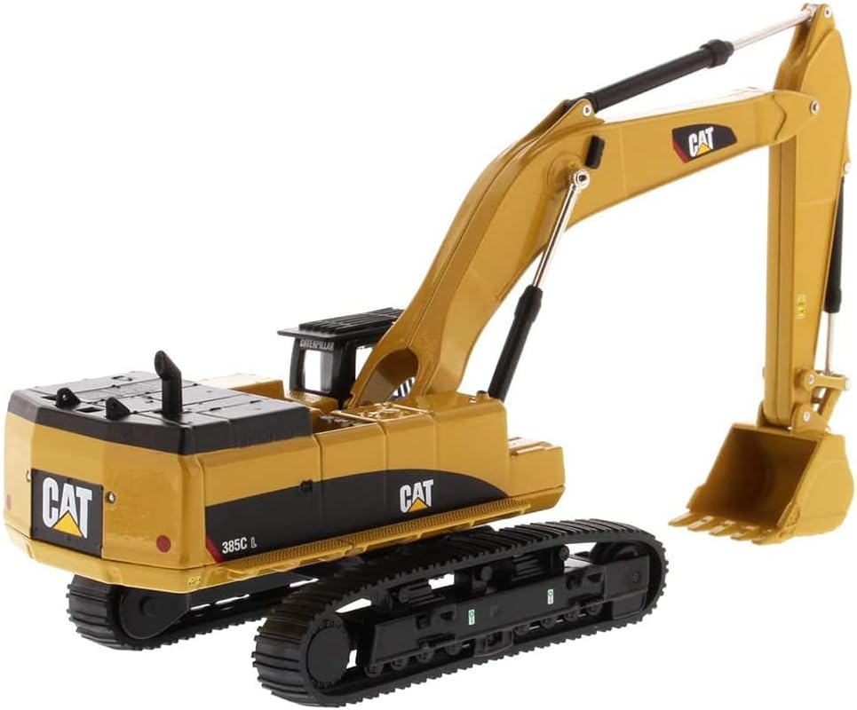 Diecast Masters 1:64 Caterpillar 385C L Hydraulic Excavator, Play & Collect Series Cat Trucks Construction Equipment | Scale Model Collectible 85694