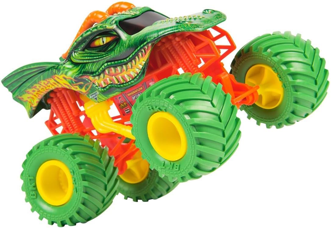 Monster Jam® Dragon Monster Truck – 1:24 Scale Die-Cast Vehicle with Authentic Graphics & BKT Tires – Collectible Toy Truck for Kids Ages 3+