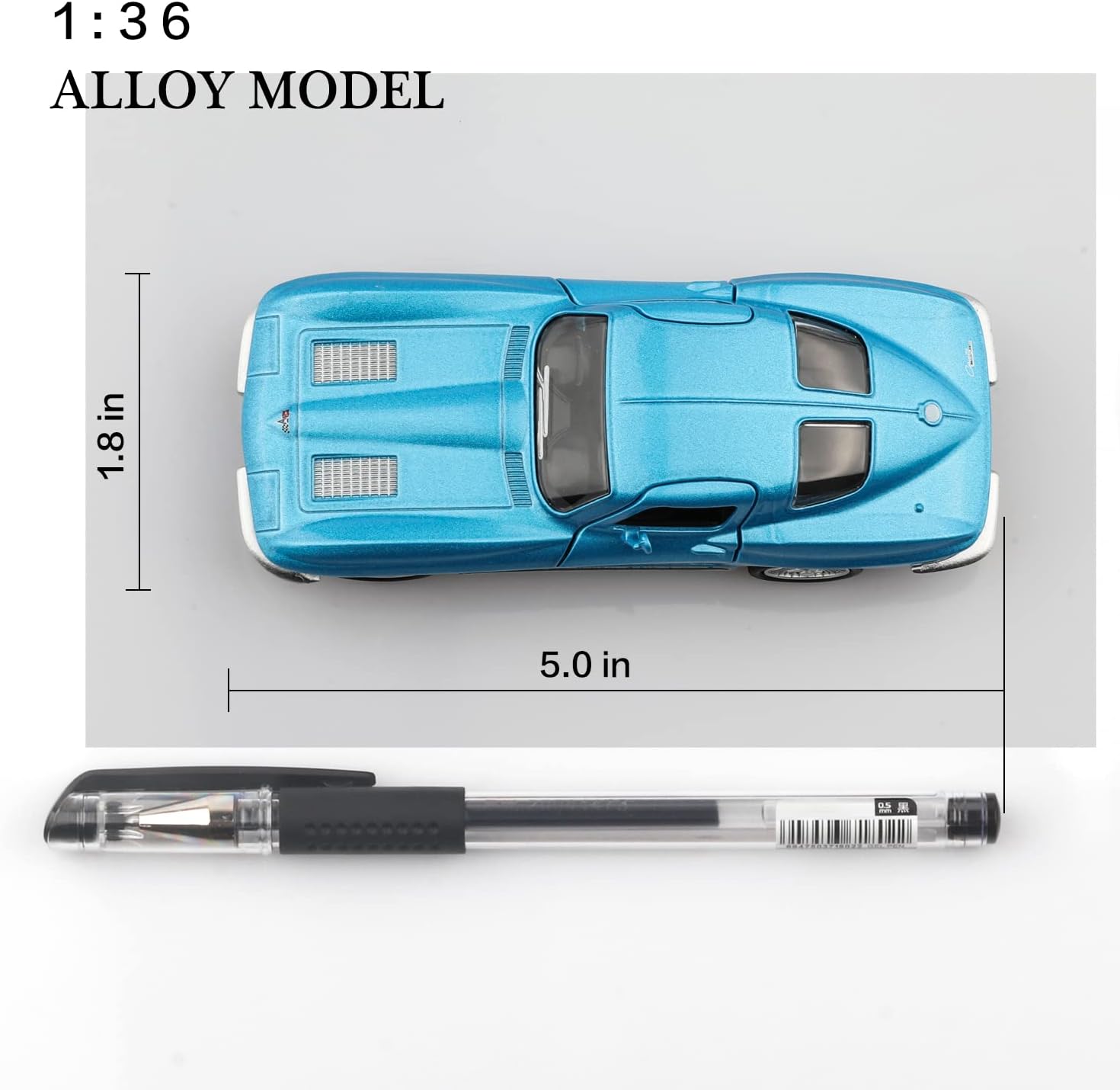 TOKAXI 1/36 Scale 1963 Chevy Corvette Diecast Cars Models,Pull Back Vehicles Toy Cars,Cars Gifts for Boys Girls