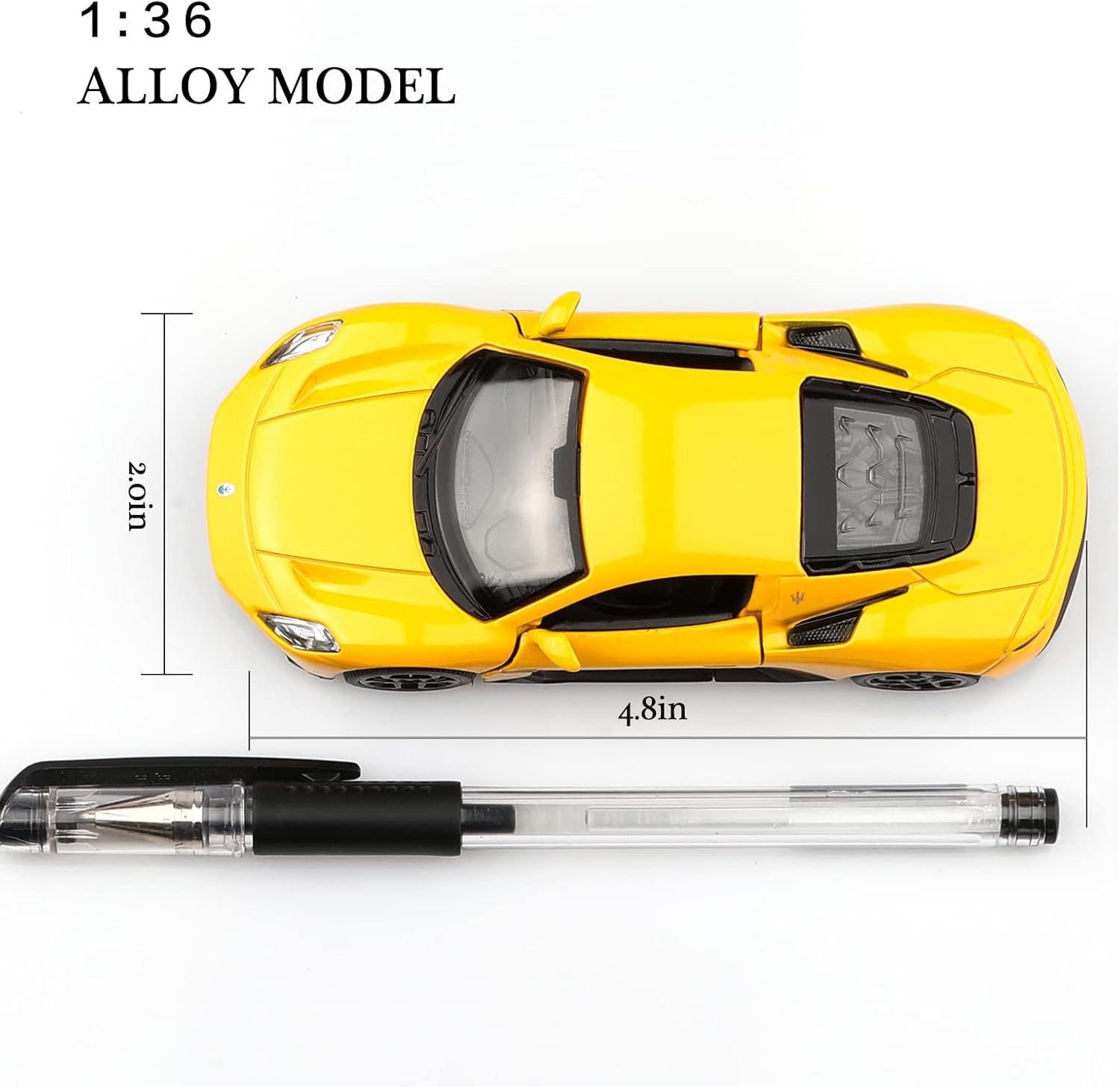 TOKAXI 1/36 Scale Maserati MC20 Diecast Model Car,Pull Back Vehicles Toy Cars,Cars Gifts for Boys Girls