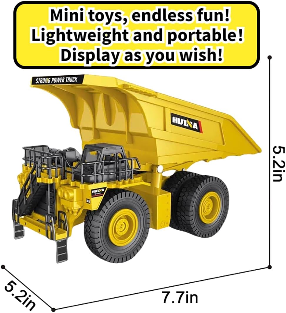DDLONGDD Construction Toy All-Metal Mining Dump Truck Model Die Cast 1:40 Scale - Highly Detailed, Perfect for Collectors and Display, Durable Alloy Material, Ideal Gift