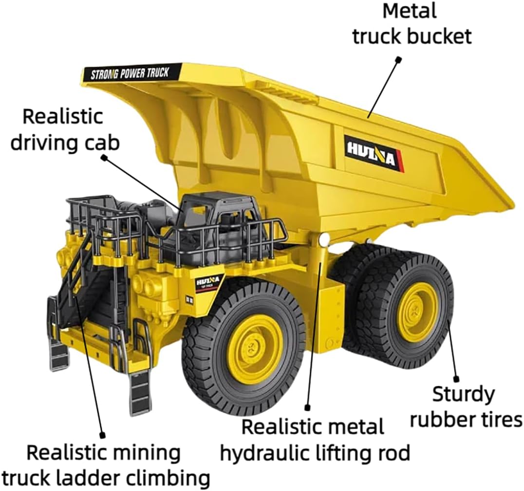 Alternative view of DDLONGDD Construction Toy All-Metal Mining Dump Truck Model Die Cast 1:40 Scale - Highly Detailed, Perfect for Collectors and Display, Durable Alloy Material, Ideal Gift