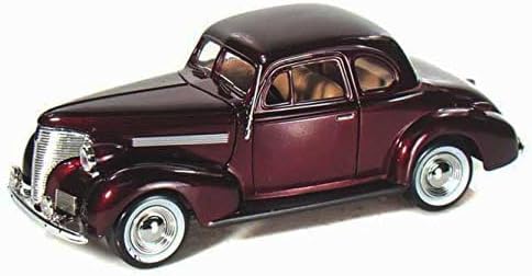1939 Chevy Coupe, Burgundy - Motormax 73247 -1/24 Scale Diecast Model Toy Car for unisex children