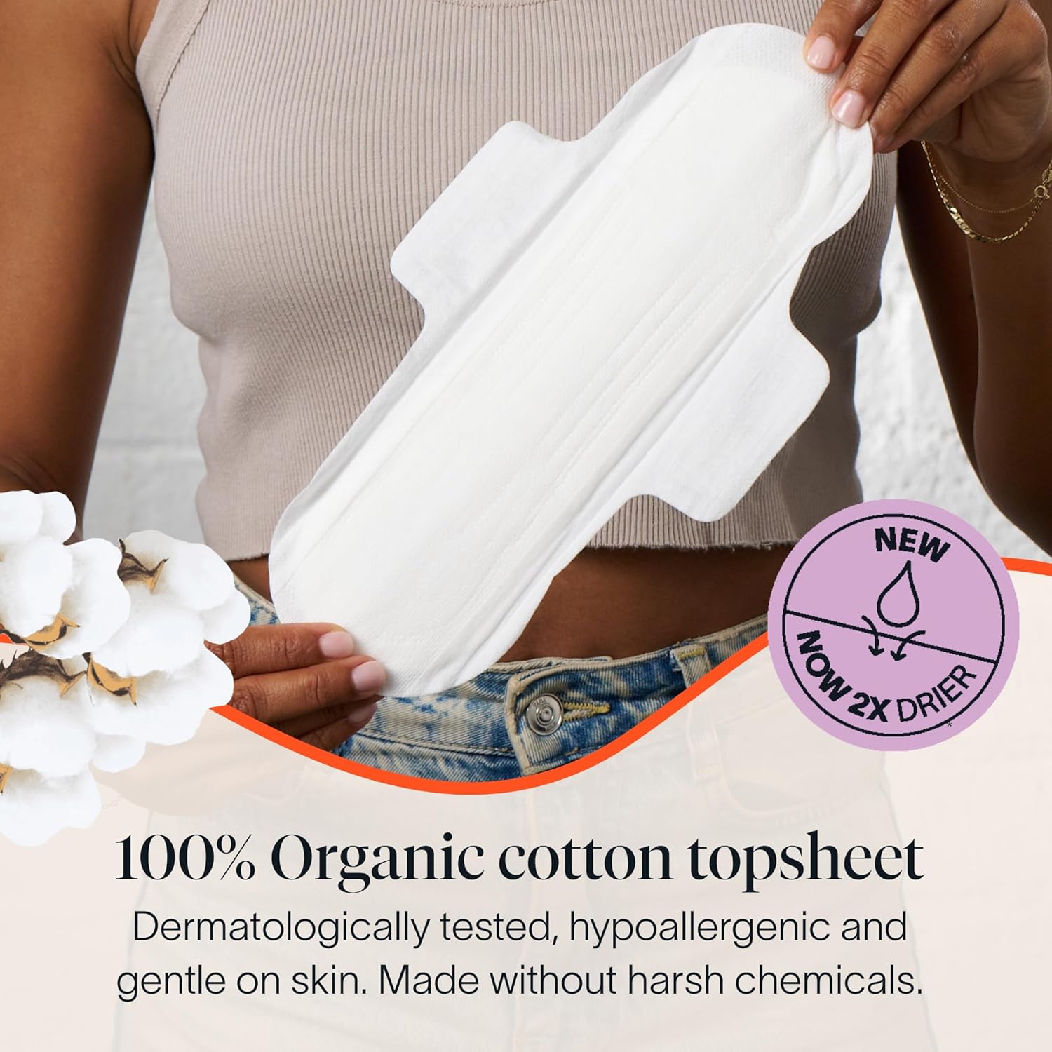 Cora 100% Organic Cotton Topsheet Pads (36 Super Pads)