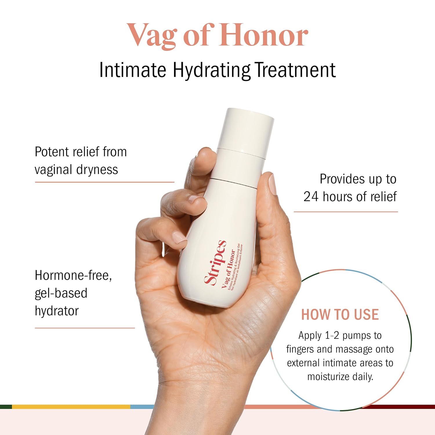 Stripes Naomi Watts Vag Honor Feminine Hydrating Gel Restore Moisture And Improve Dryness Soothing Squalane And Hyaluronic Acid Safe Sensitive Skin Menopause Support