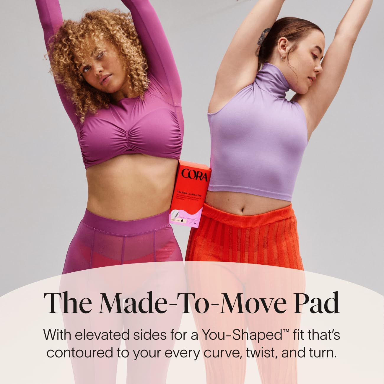 Cora 100% Organic Cotton Topsheet Pads (68 Made to Move Super Pads)