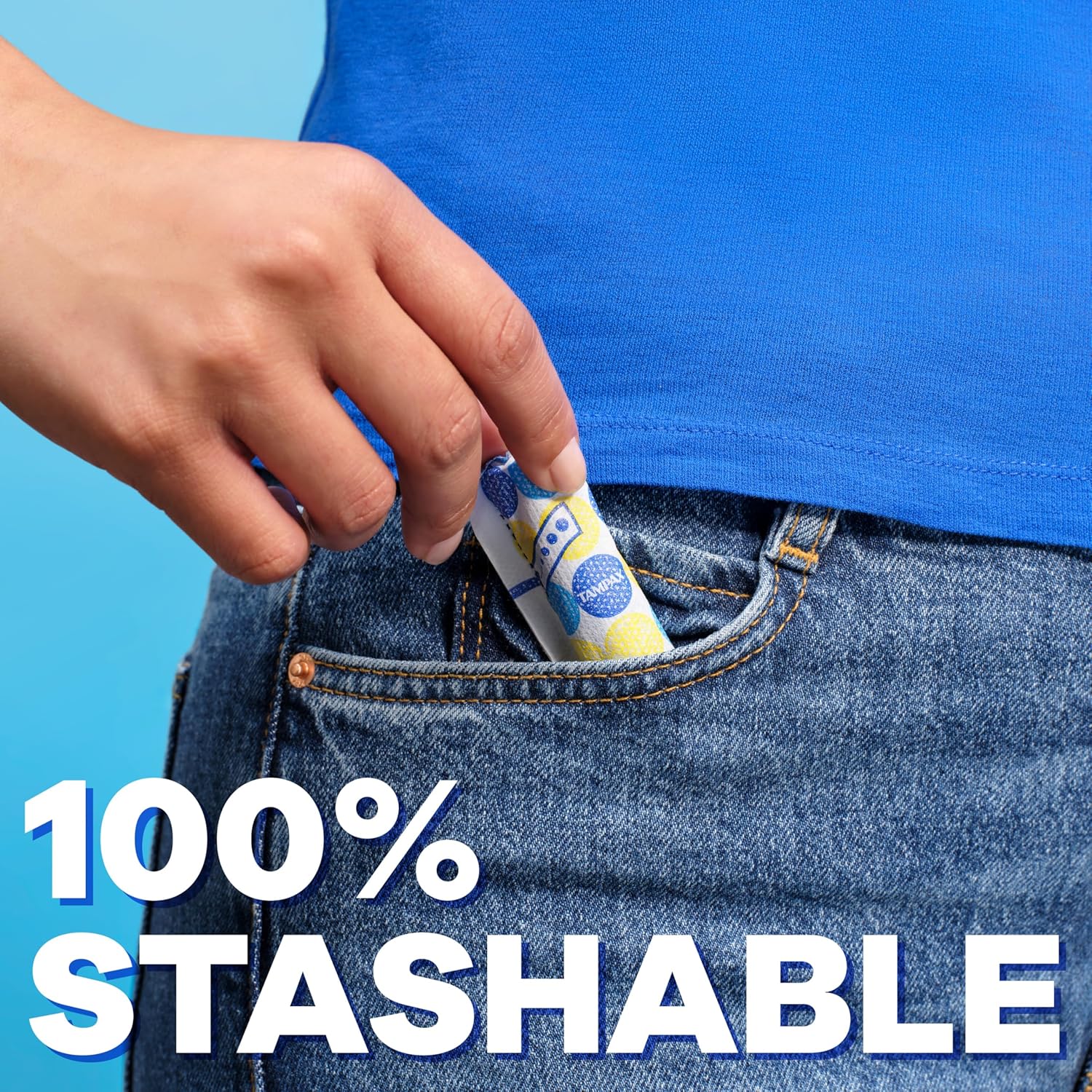 Tampax Compact Pearl Tampons for Women Multipack, with LeakGuard Braid & Extendable Applicator, Super/Super Plus Absorbency, Compact Extendable Applicator, Unscented, 30 Count - Image 9