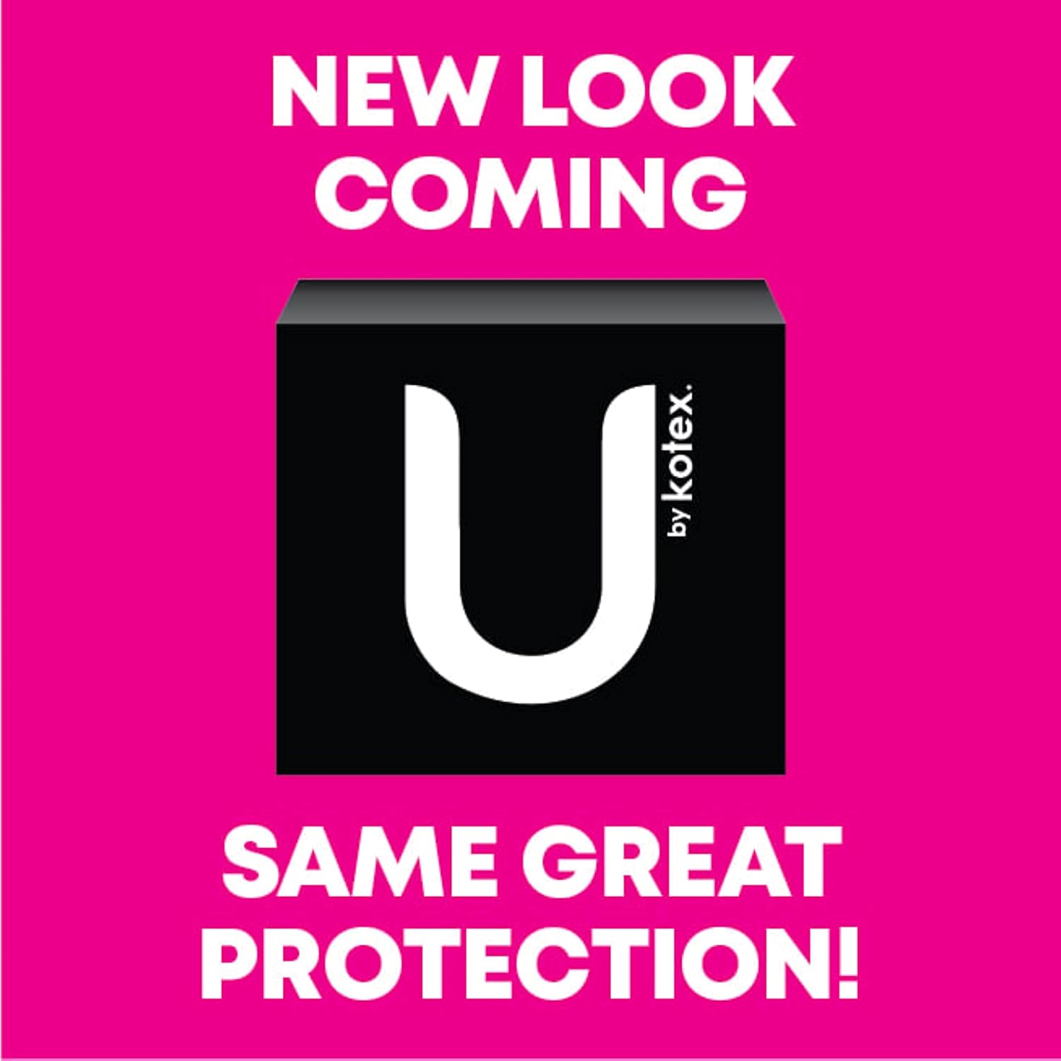 U by Kotex CleanWear Ultra Thin Feminine Pads with Wings, Regular Absorbency, 46 Count