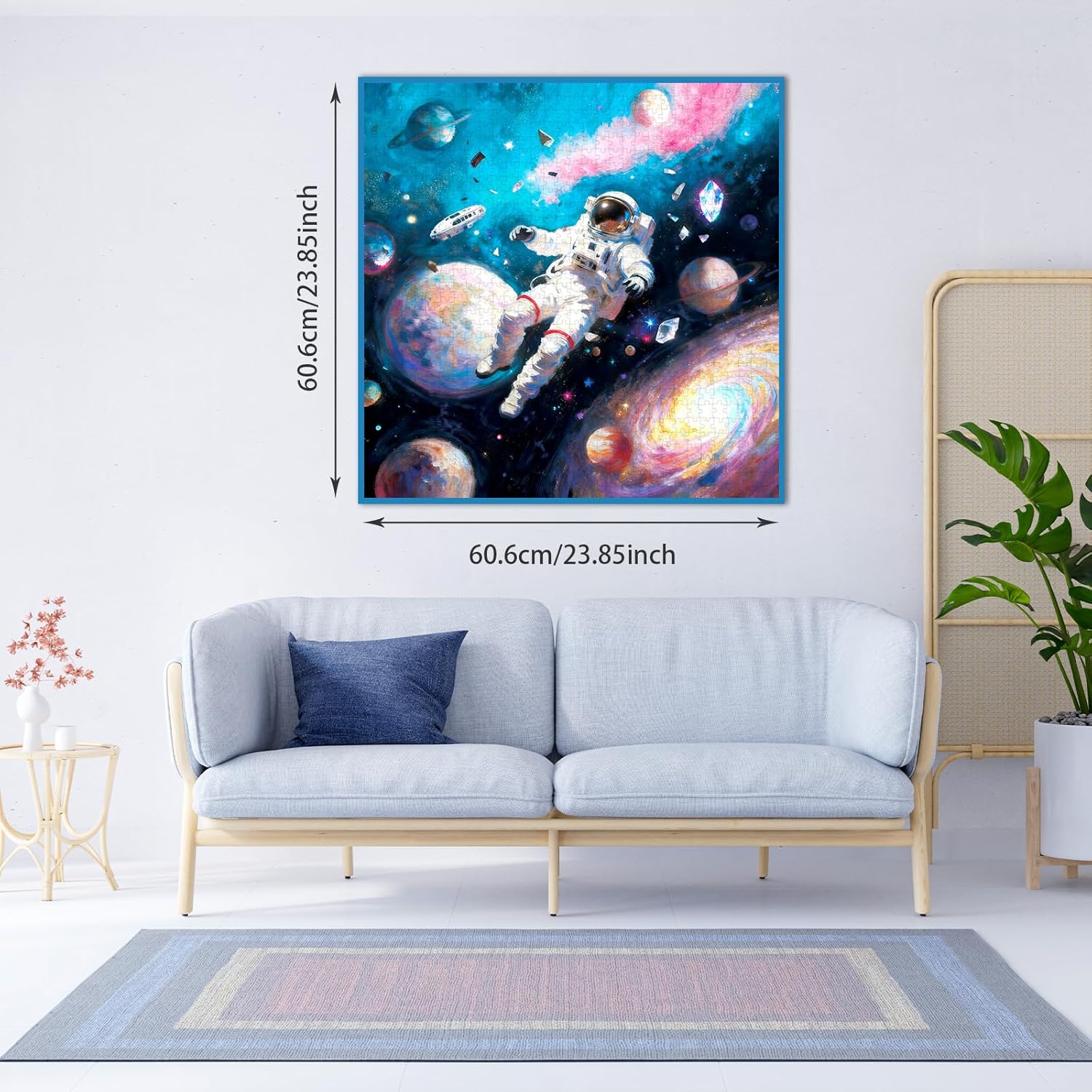 Alternative view of PQIKTUV Puzzles for Adults 1024 Pieces Space Astronaut Galaxy Scene Jigsaw, with Letter Markings, HD Poster, No Dust, Jigsaw Puzzles Impossible Puzzle Family Decoration Giftfor Space Lovers