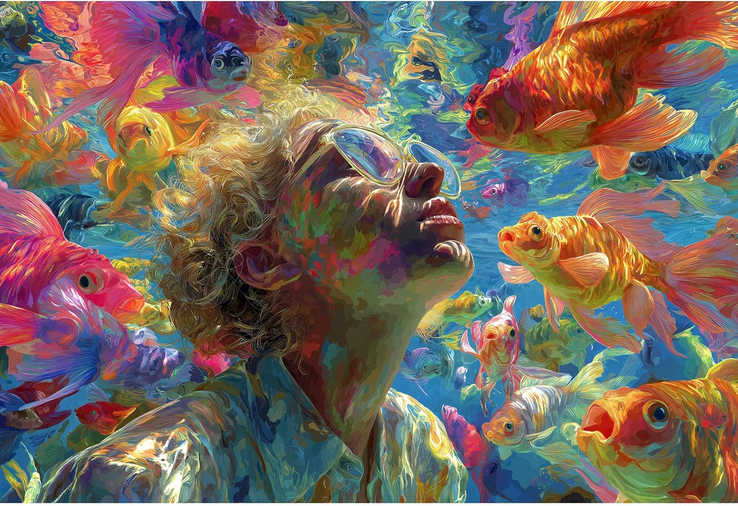 Teemosreal Puzzles for Adults 1000 Pieces, Stained Glass Cat Fantasy Night Moon Scene, Challenging Puzzle Game with Poster, Matte Finish, Interlock Perfectly Frameable Wall Decor Gift - Image 7