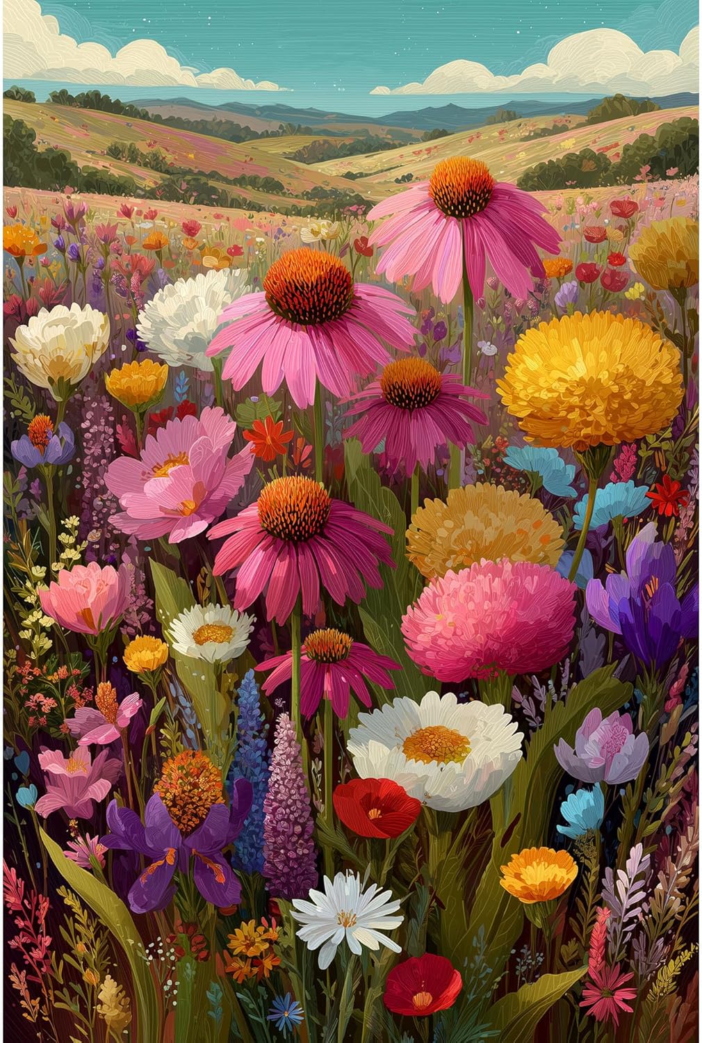 Teemosreal Puzzles for Adults 1000 Pieces, Stained Glass Cat Fantasy Night Moon Scene, Challenging Puzzle Game with Poster, Matte Finish, Interlock Perfectly Frameable Wall Decor Gift - Image 8