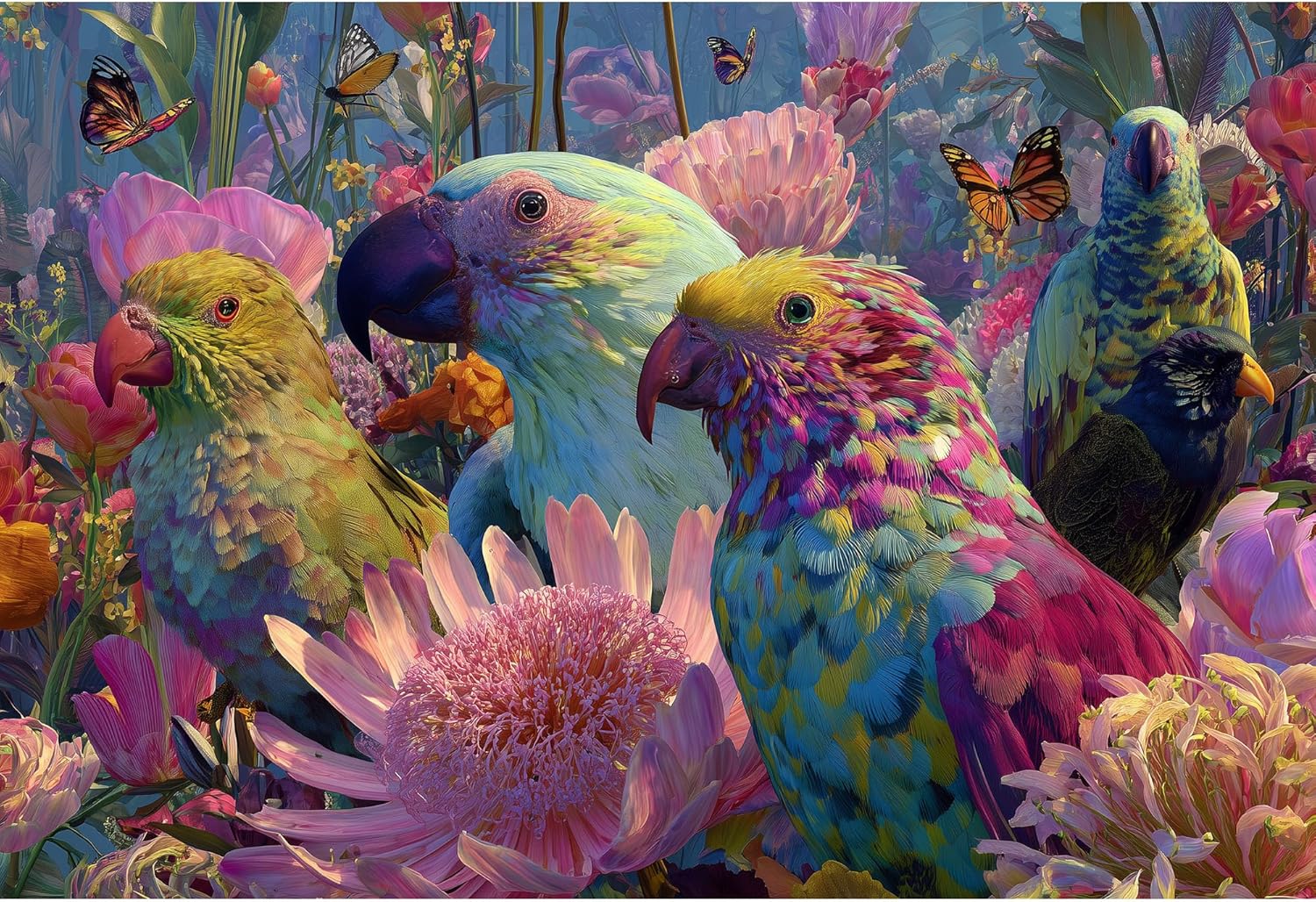 Teemosreal Puzzles for Adults 1000 Pieces, Stained Glass Cat Fantasy Night Moon Scene, Challenging Puzzle Game with Poster, Matte Finish, Interlock Perfectly Frameable Wall Decor Gift - Image 9