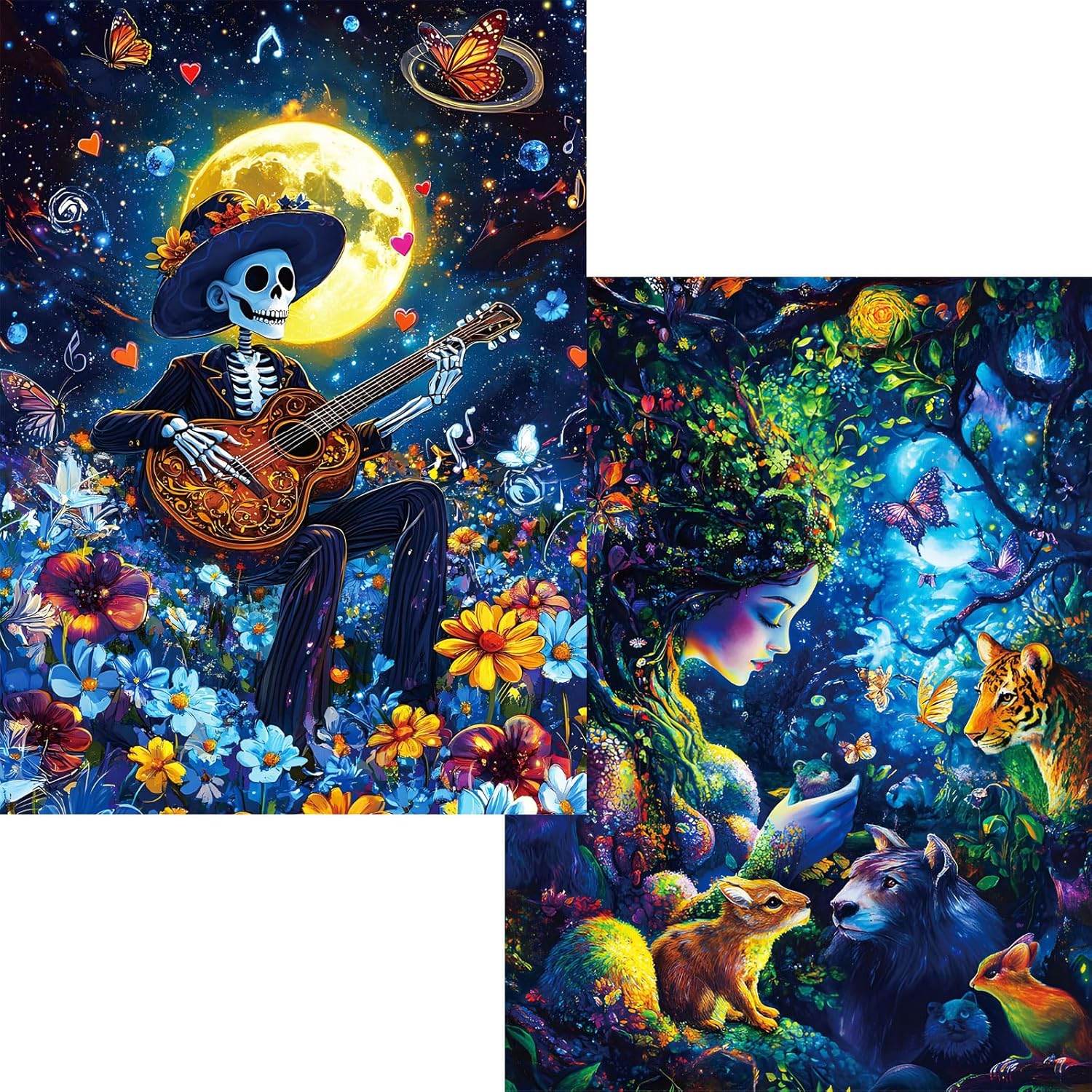 Pixlora Puzzles for Adults 1000 Pieces, 2 Pack Lake and Night View Jigsaw Puzzles, Nature Theme, Challenging Puzzles for Game Night, Perfect for Nature Lovers - Image 8