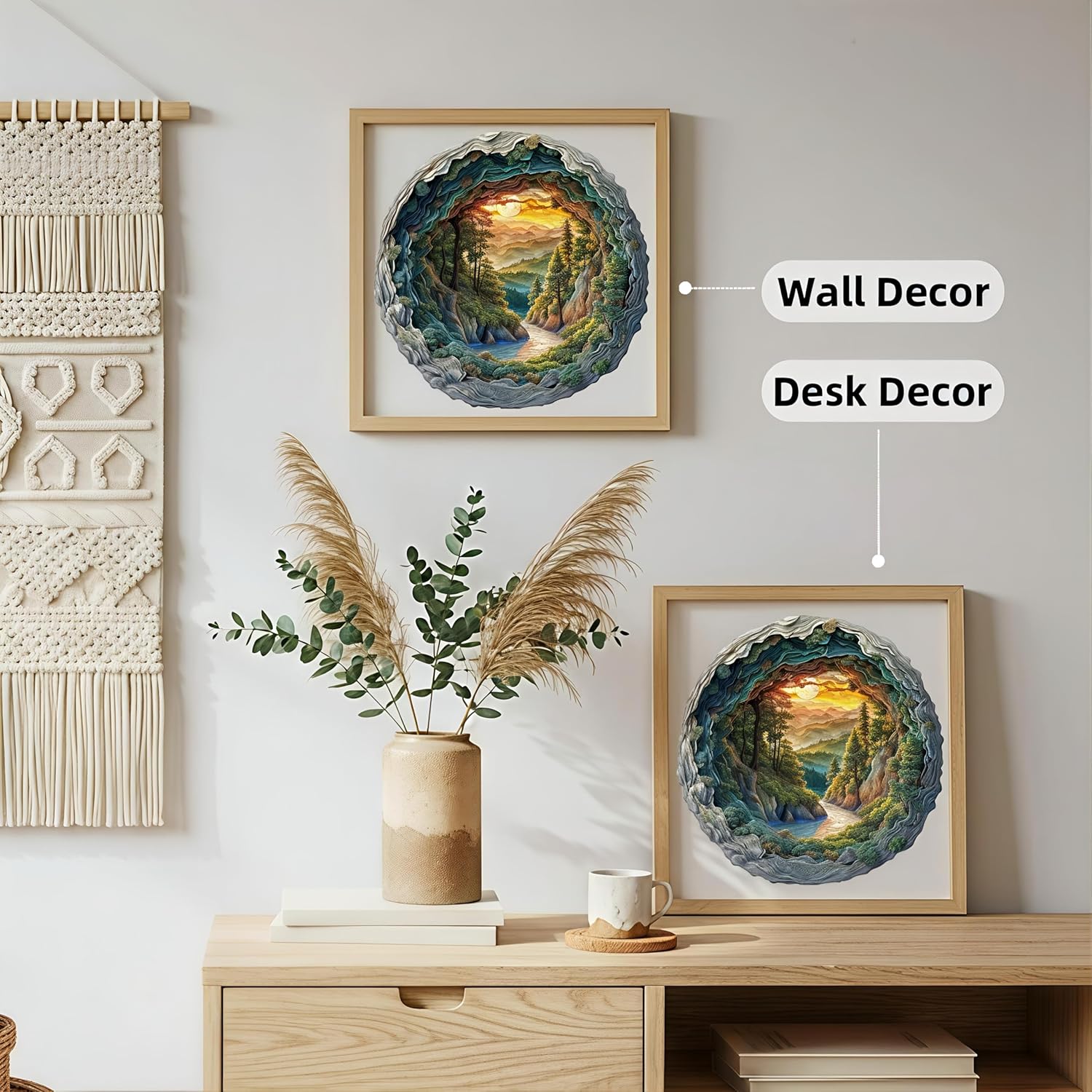 Jollitot Wooden Puzzles, 3D Cave Forest Puzzle 300 Pieces, Unique Animal Shaped Wood Challenging Jigsaw Puzzles Ideal for Adults, Premium Wood Gift Box 13.4x13.3in - Image 4