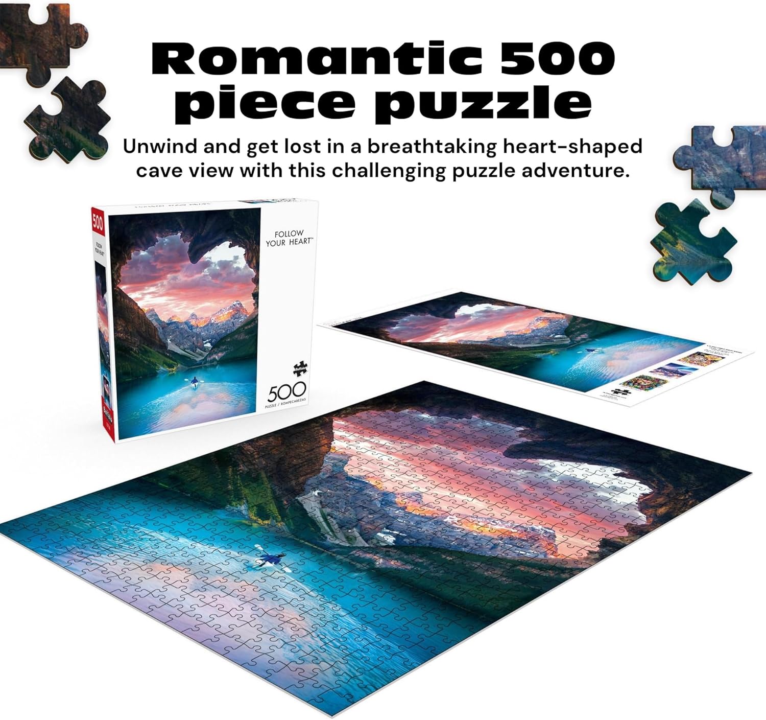 Alternative view of Buffalo Games - Dillion Saw -Follow Your Heart - 500 Piece Jigsaw Puzzle For Adults -Challenging Puzzle Perfect for Game Nights - Finished Size is 21.25 x 15.00