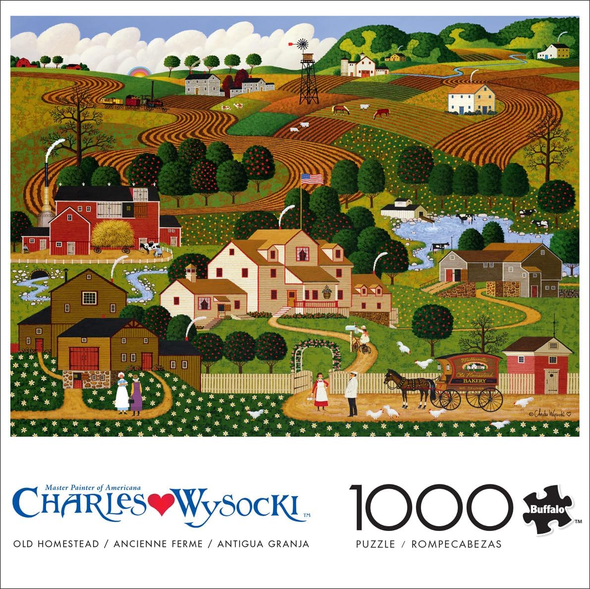Alternative view of Buffalo Games - Charles Wysocki - Old Homestead - 1000 Piece Puzzle - Challenging Puzzle Perfect for Game Nights - Finished Size is 26.75 x 19.75