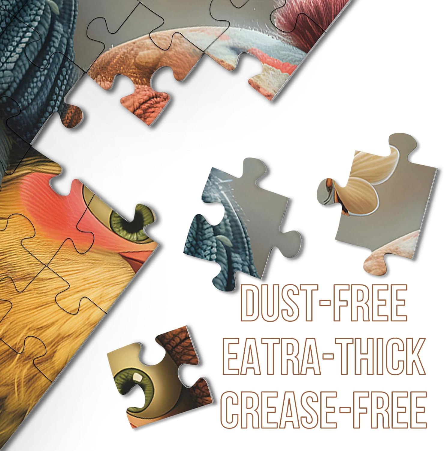 Autumn Bird Puzzles for Adults 1000 Piece Nature, Pretty Fall Landscape Art Jigsaw Puzzles Plant, Butterfly Dragonfly Warm Puzzle - Image 5