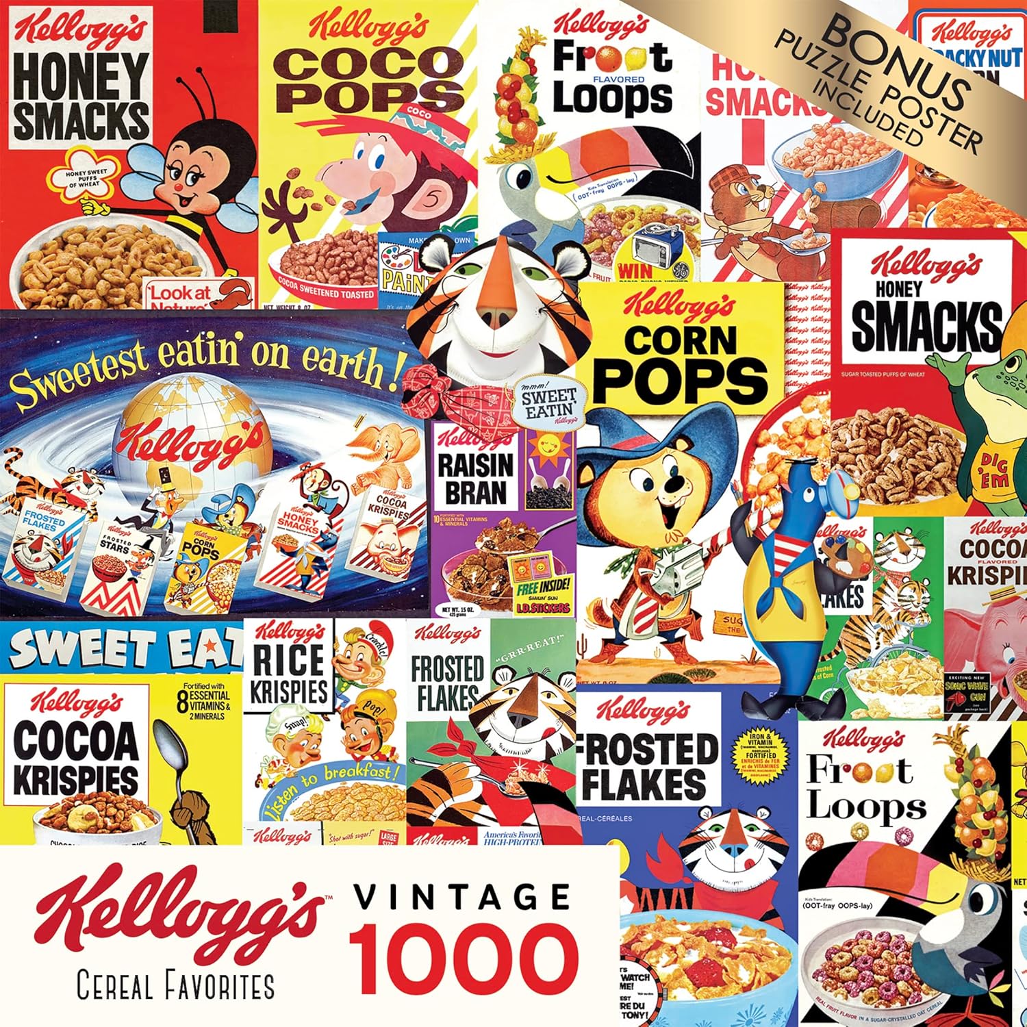 Alternative view of RoseArt - Kellogg's - Cereal Favorites - 1000 Piece Jigsaw Puzzles for Adults