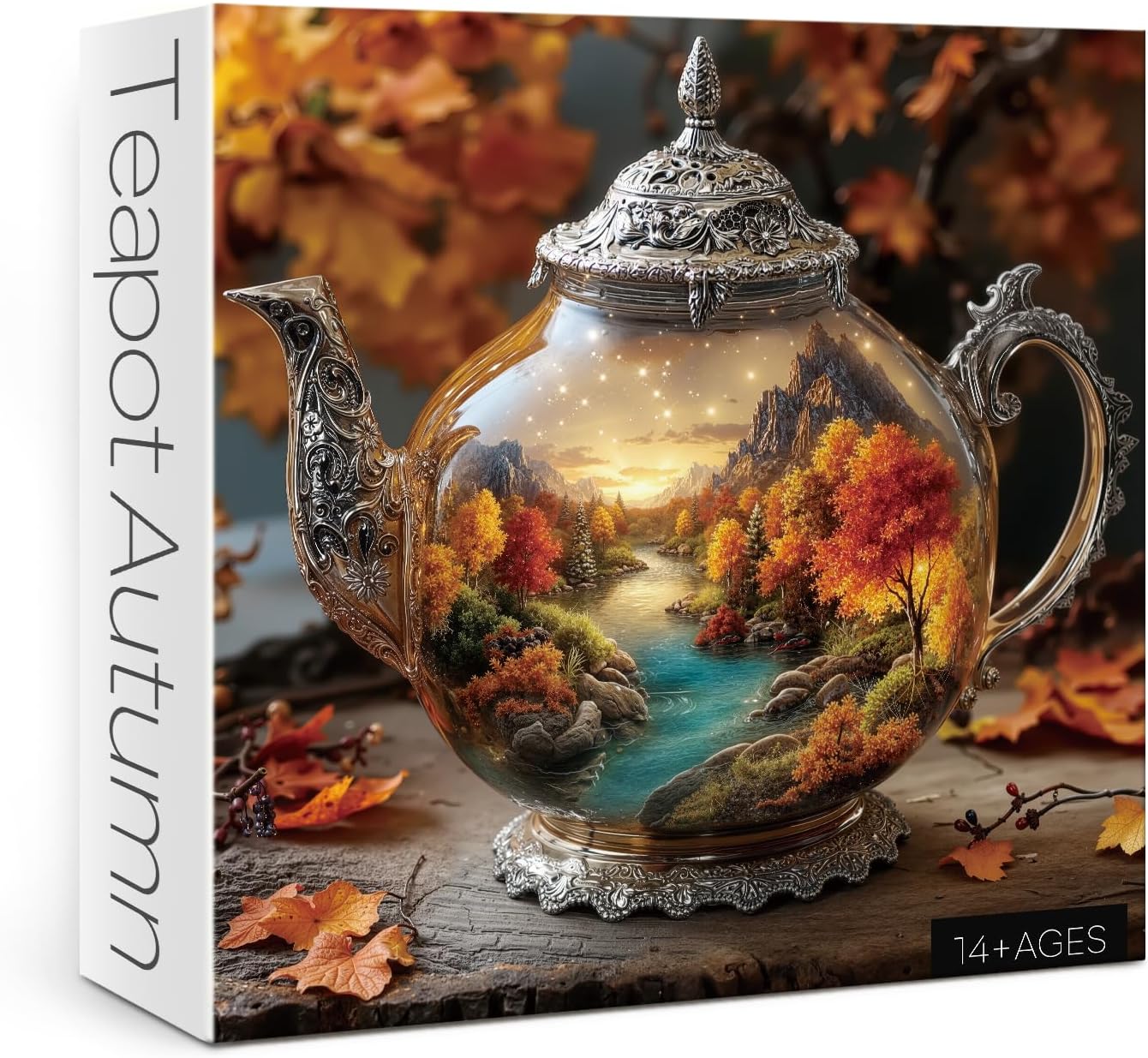 Autumn Bird Puzzles for Adults 1000 Piece Nature, Pretty Fall Landscape Art Jigsaw Puzzles Plant, Butterfly Dragonfly Warm Puzzle - Image 8