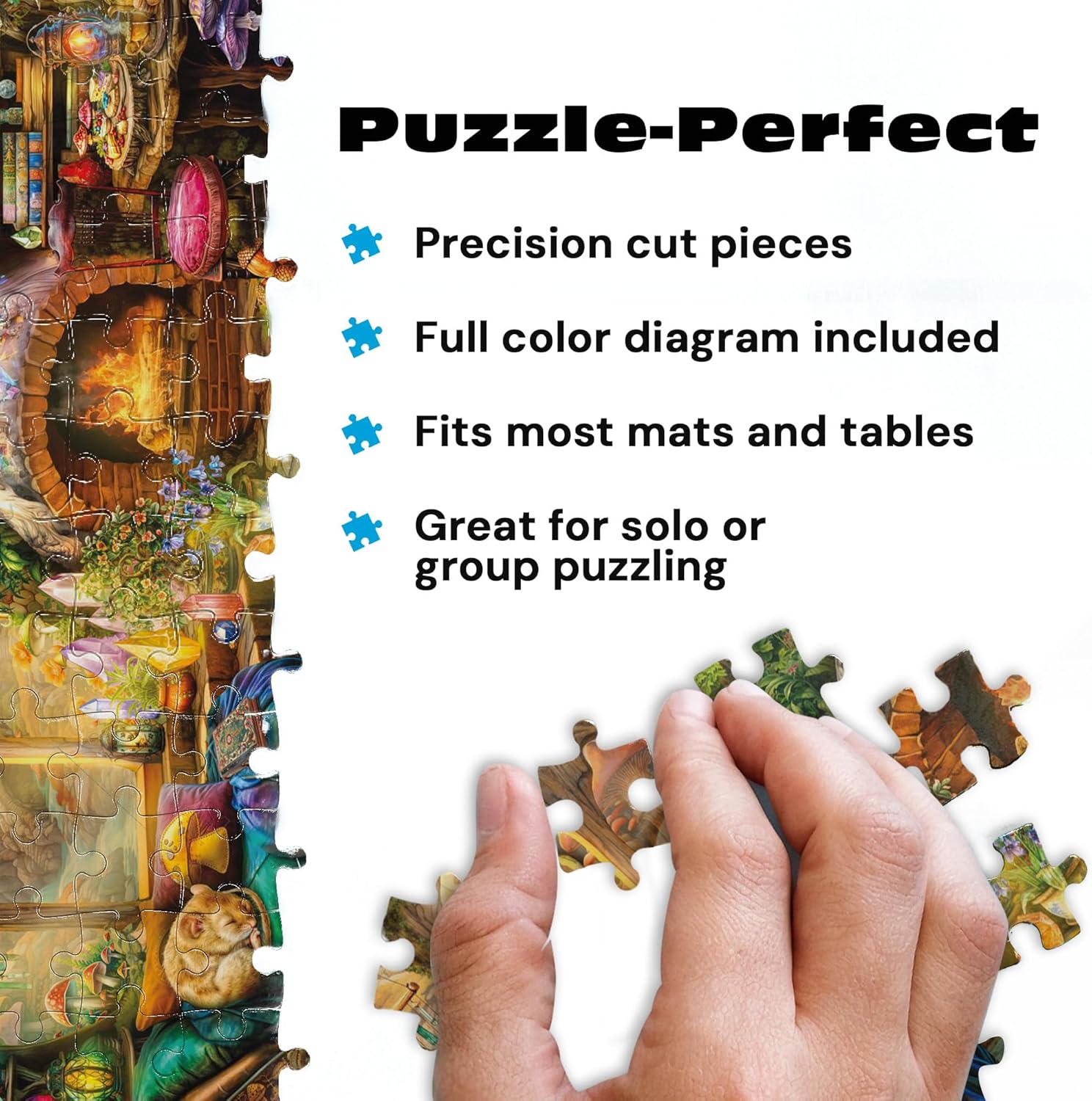 Buffalo Games u2013 Aimee Stewart Merry Mushroom Cottage 1000 Piece Jigsaw Puzzle for Adults, Whimsical Fantasy Scene, Made in USA - Image 4