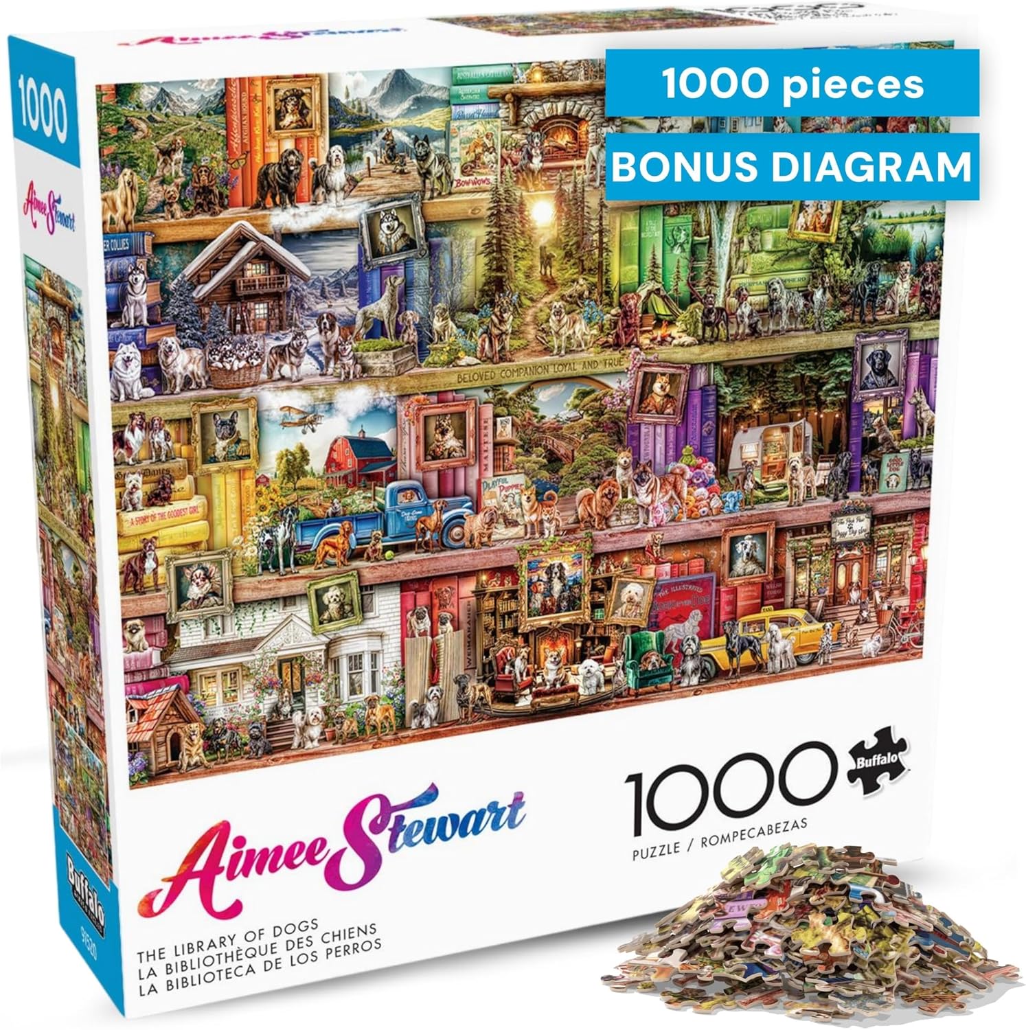 Buffalo Games u2013 Aimee Stewart Merry Mushroom Cottage 1000 Piece Jigsaw Puzzle for Adults, Whimsical Fantasy Scene, Made in USA - Image 7