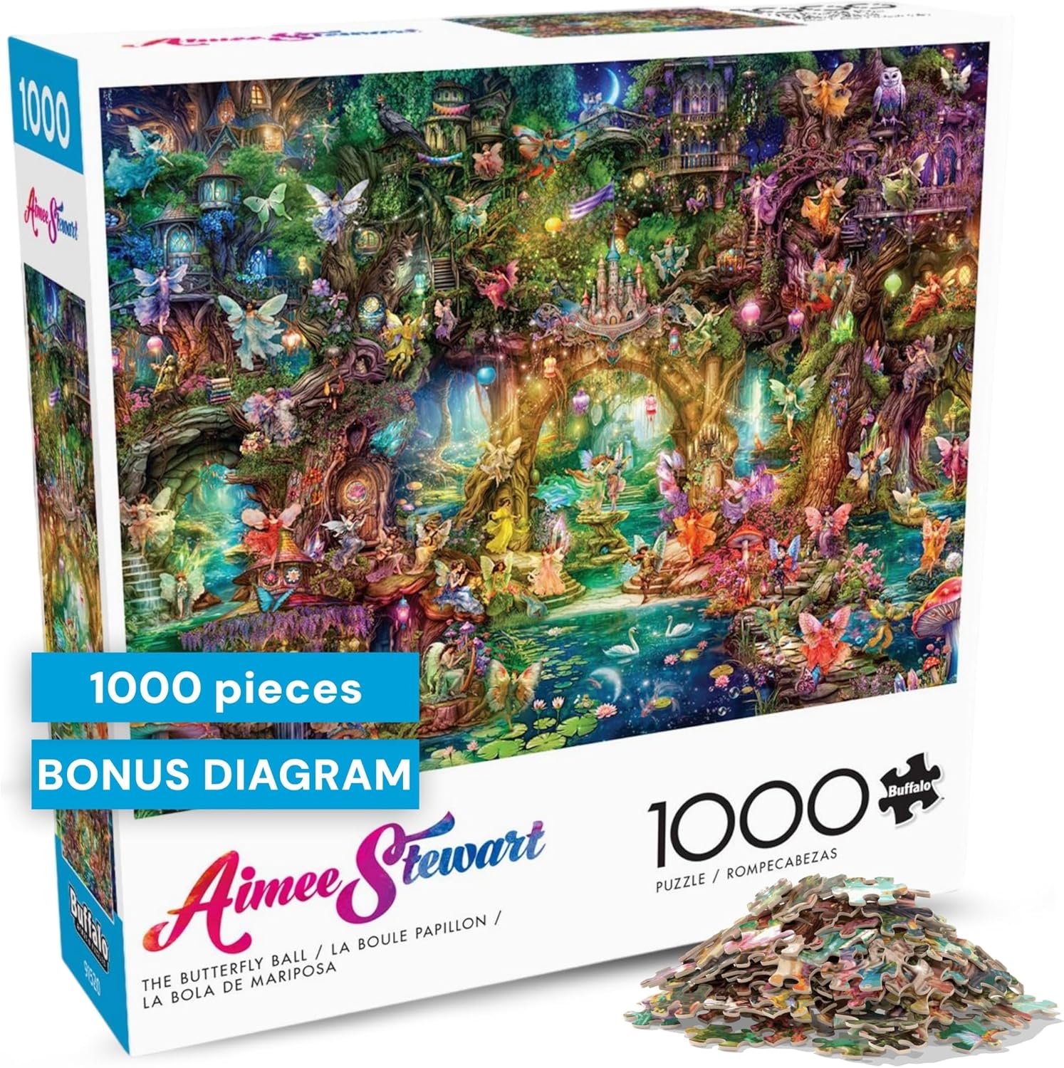Buffalo Games u2013 Aimee Stewart Merry Mushroom Cottage 1000 Piece Jigsaw Puzzle for Adults, Whimsical Fantasy Scene, Made in USA - Image 8
