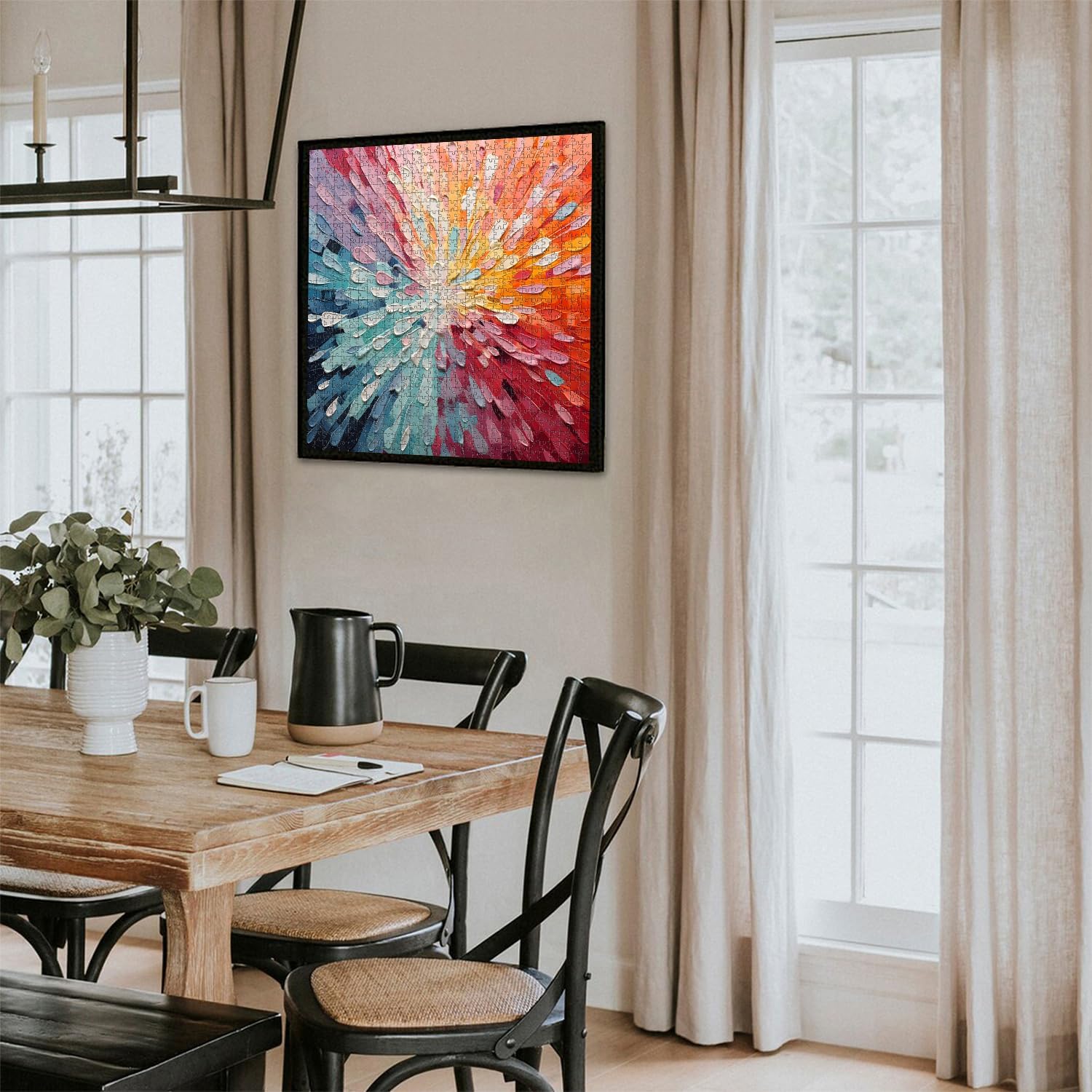 Impossible Puzzles 1000 Piece, Colorful Hard Difficult Puzzle for Adults, Gradient Rainbow Challenging Jigsaw Art Painting