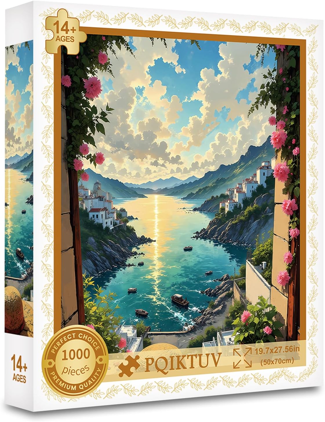 PQIKTUV Jigsaw Puzzle 1000 Pieces Stained Glass Autumn Tree, Puzzles for Adults 1000 Pieces with Dustproof Storage Bag, Impossible Puzzle Family Decoration for Valentine Friends Parents - Image 9