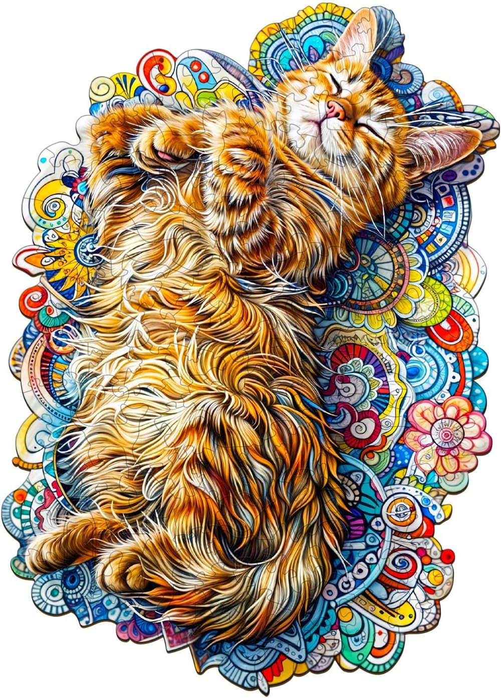 Wooden Jigsaw Puzzles, Space Cat Wooden Puzzles for Adults with Unique Shape, Adult Jigsaw Puzzle, Birthday Gifts for Adults, 13.4"x13.2"-300pcs - Image 8