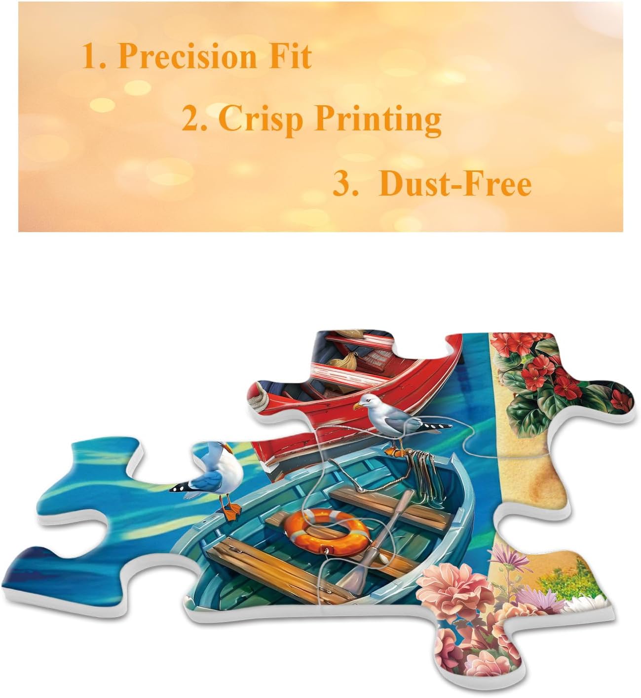 Italy Venice Landscape Puzzle 1000 Pieces for Adults, Europe Water City Jigsaw Puzzle, Sunset Cafe Travel Puzzle - Image 4