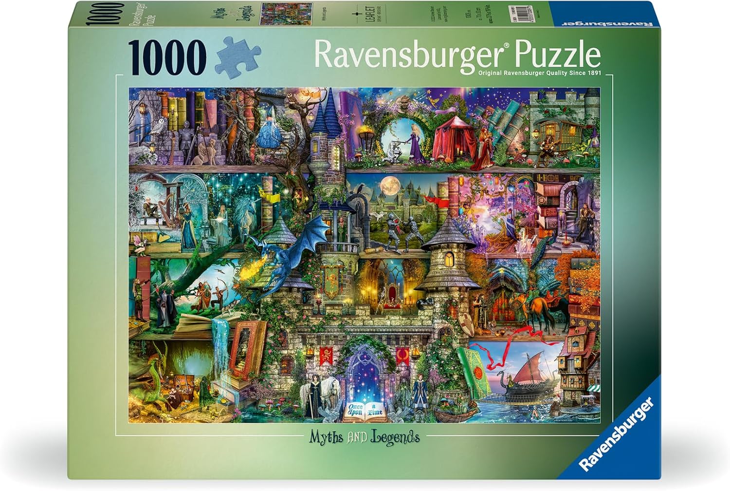 Alternative view of Ravensburger - Myths & Legends - 1000 Piece Jigsaw Puzzle - Stunning, Vivid Colors - Exciting Mythical Scene - Bold Heroes - Scary Villains - Puzzles for Adults