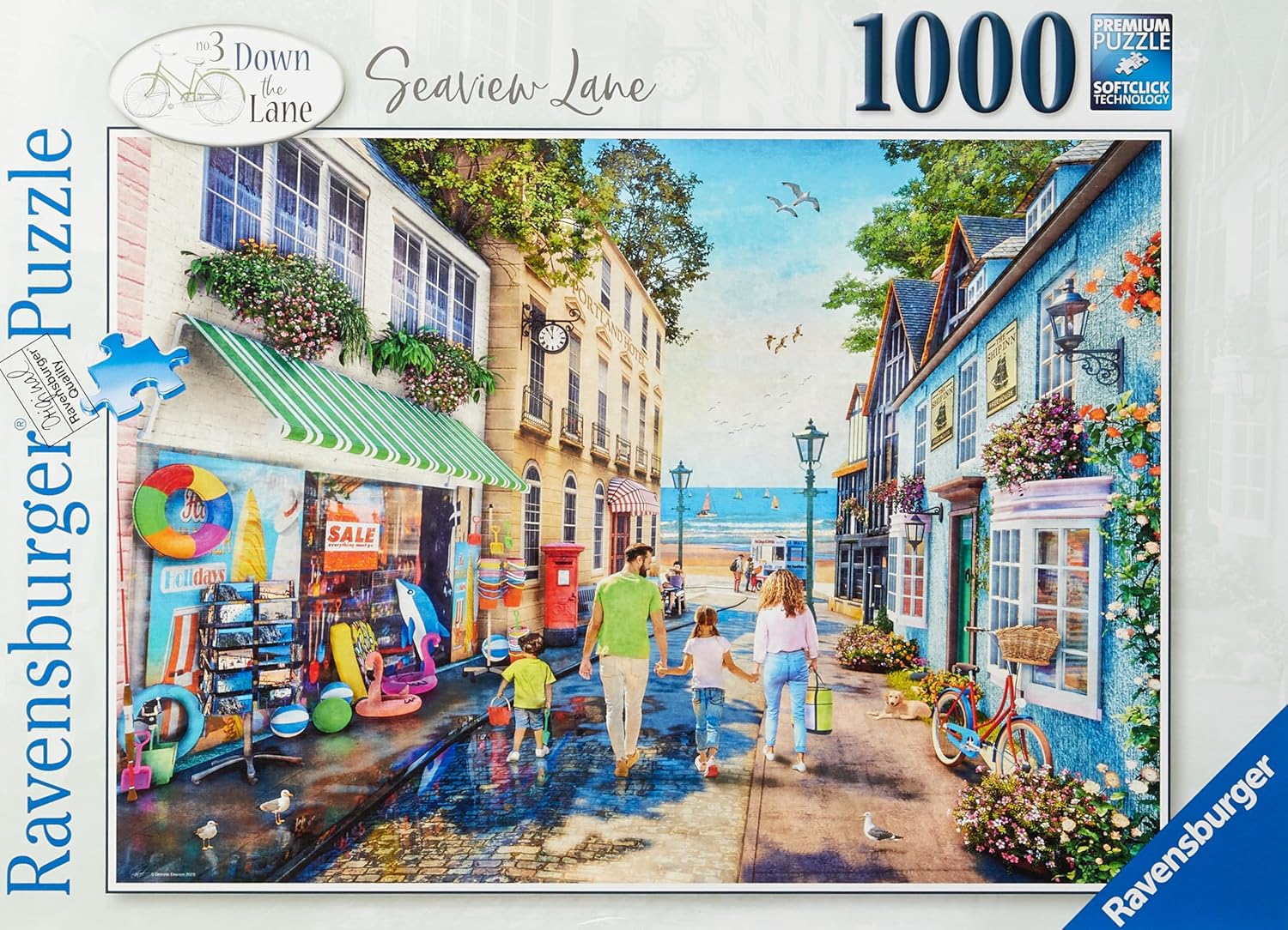 Ravensburger - Seaview Lane - 1000 Piece Jigsaw Puzzle - Stunning, Vivid Colors - Inspired Family Scene - Quaint Seaside Town - Puzzles for Adults - Image 7