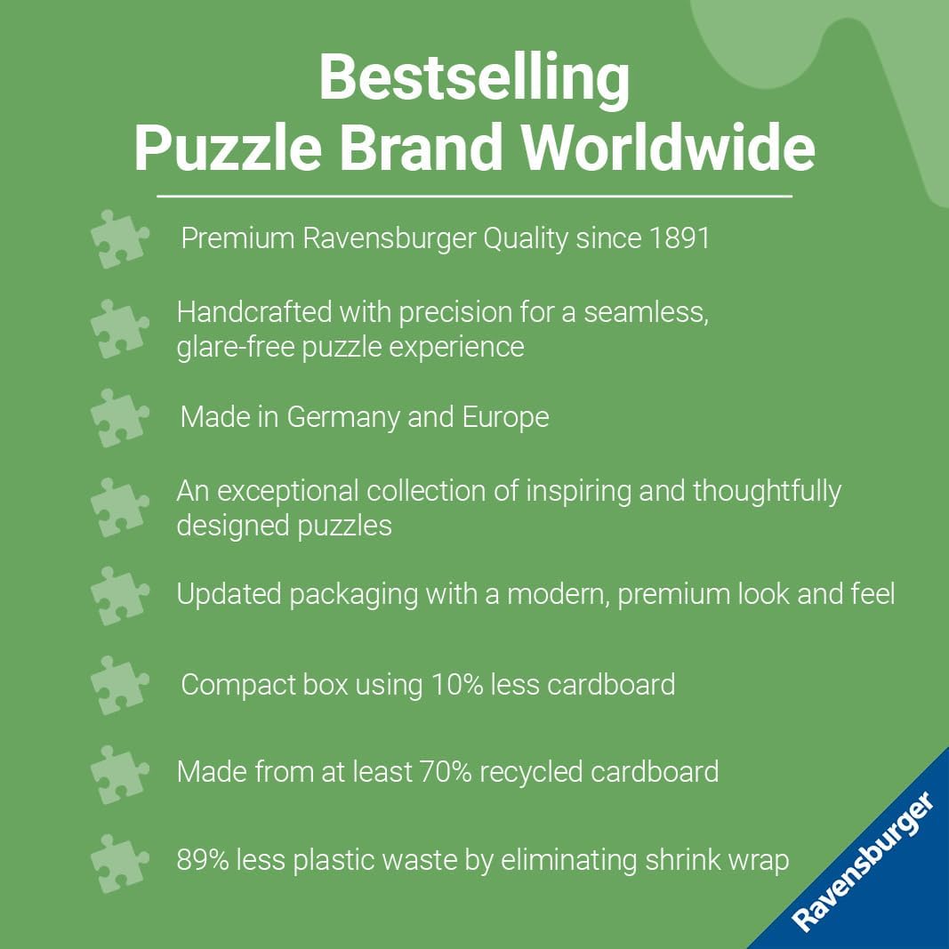 Alternative view of Ravensburger - at The Birdbath - 500 Piece Large Format Jigsaw Puzzle - Enjoy Peace & Tranquility While Birds Flit and Flutter - Frameable - Premium Quality - Puzzles for Adults