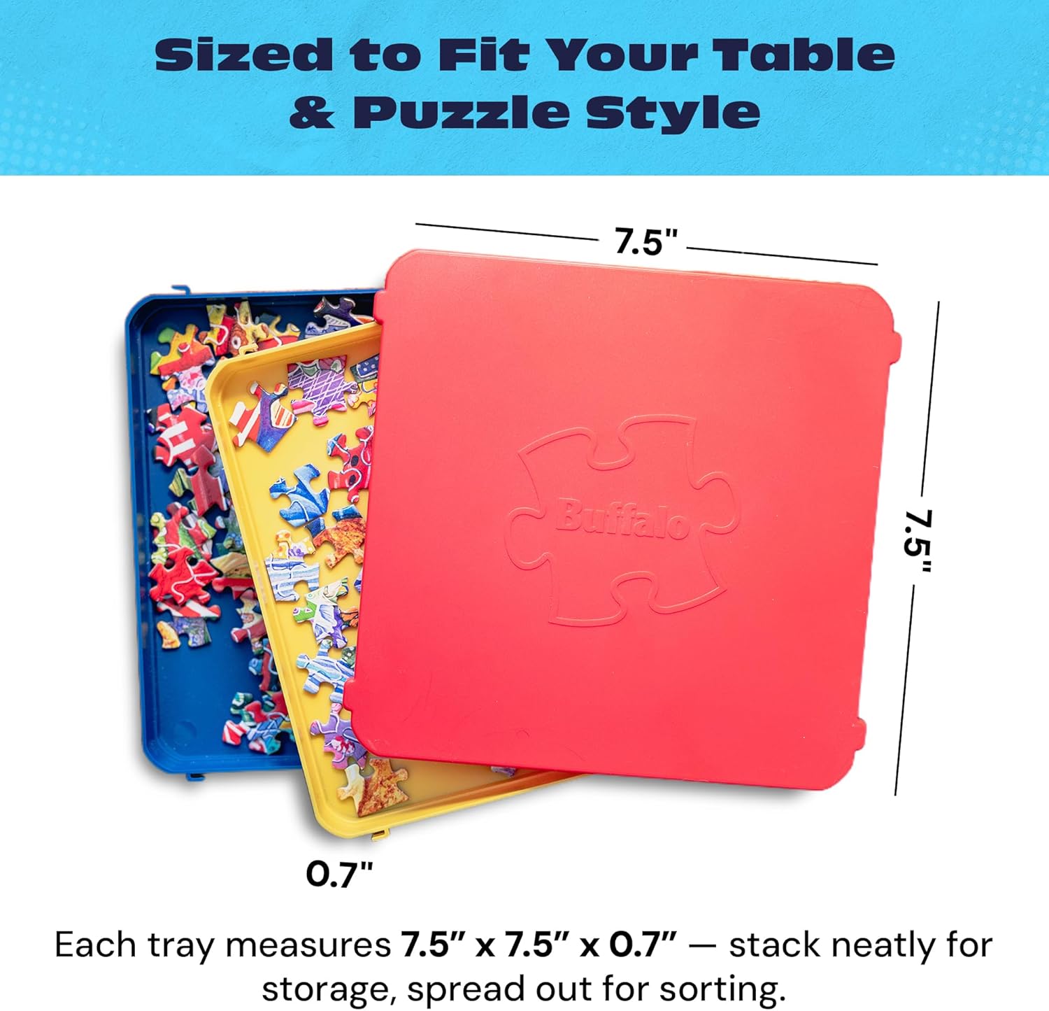 Alternative view of Buffalo Games - Puzzle Sorting Trays - 7 Count (Pack of 1)
