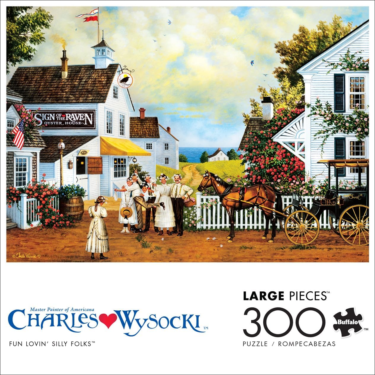 Buffalo Games - Charles Wysocki - Fun Lovin' Silly Folks - Jigsaw Puzzle for Adults - Challenging Puzzle Perfect for Game Nights - Finished Size is 21.25 x 15.00