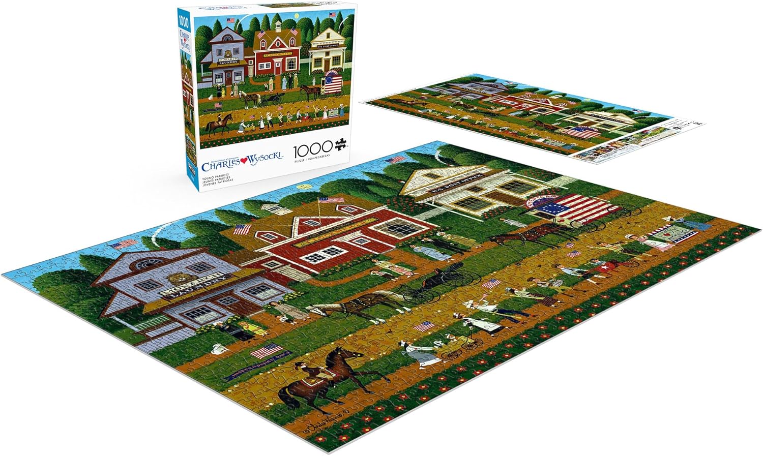 Buffalo Games - Charles Wysocki - Young Patriots - 1000 Piece Puzzle - Challenging Puzzle Perfect for Game Nights - Finished Size is 26.75 x 19.75 - Image 3