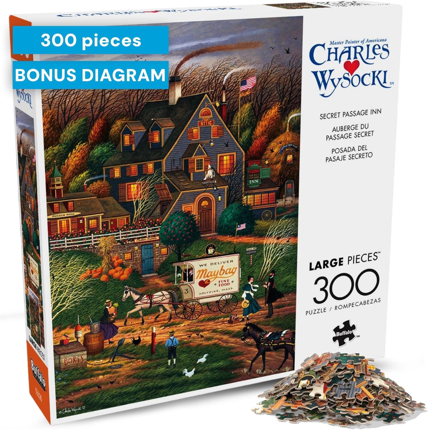 Buffalo Games - Charles Wysocki - Fun Lovin' Silly Folks - Jigsaw Puzzle for Adults - Challenging Puzzle Perfect for Game Nights - Finished Size is 21.25 x 15.00 - Image 8
