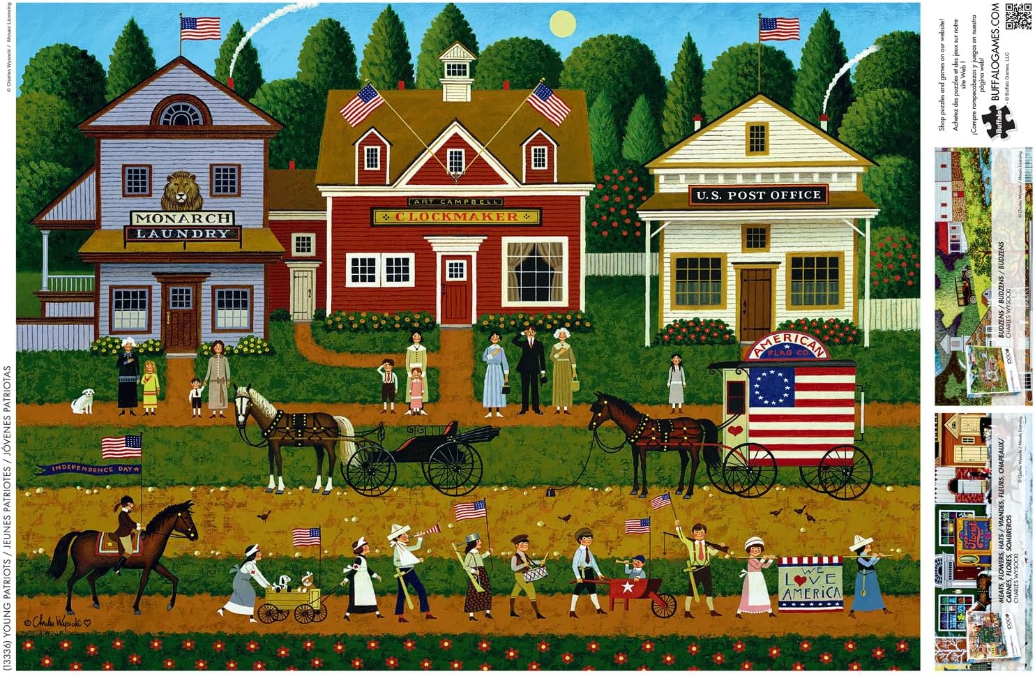 Buffalo Games - Charles Wysocki - Young Patriots - 1000 Piece Puzzle - Challenging Puzzle Perfect for Game Nights - Finished Size is 26.75 x 19.75 - Image 4