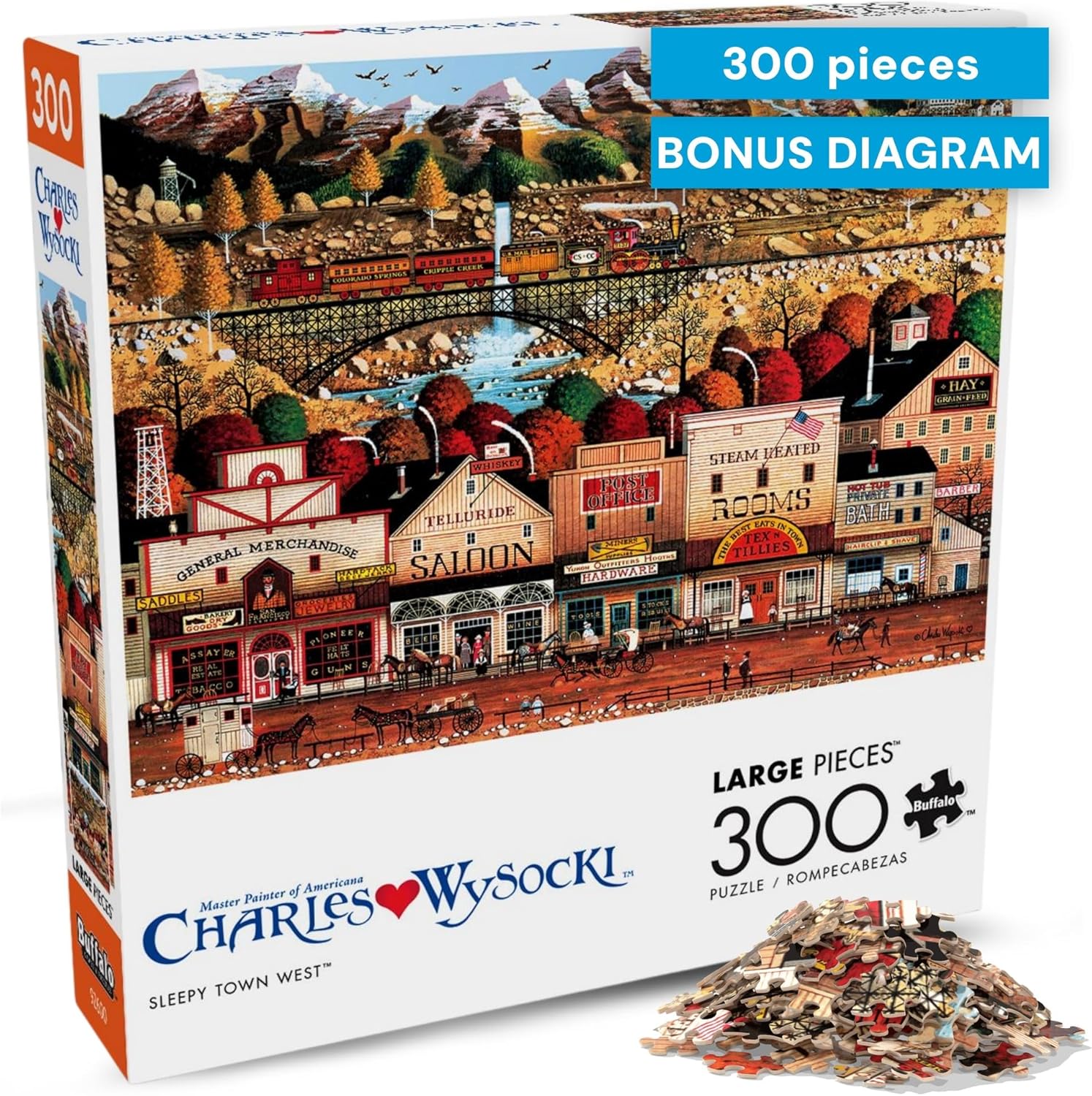 Buffalo Games - Charles Wysocki - Fun Lovin' Silly Folks - Jigsaw Puzzle for Adults - Challenging Puzzle Perfect for Game Nights - Finished Size is 21.25 x 15.00 - Image 9