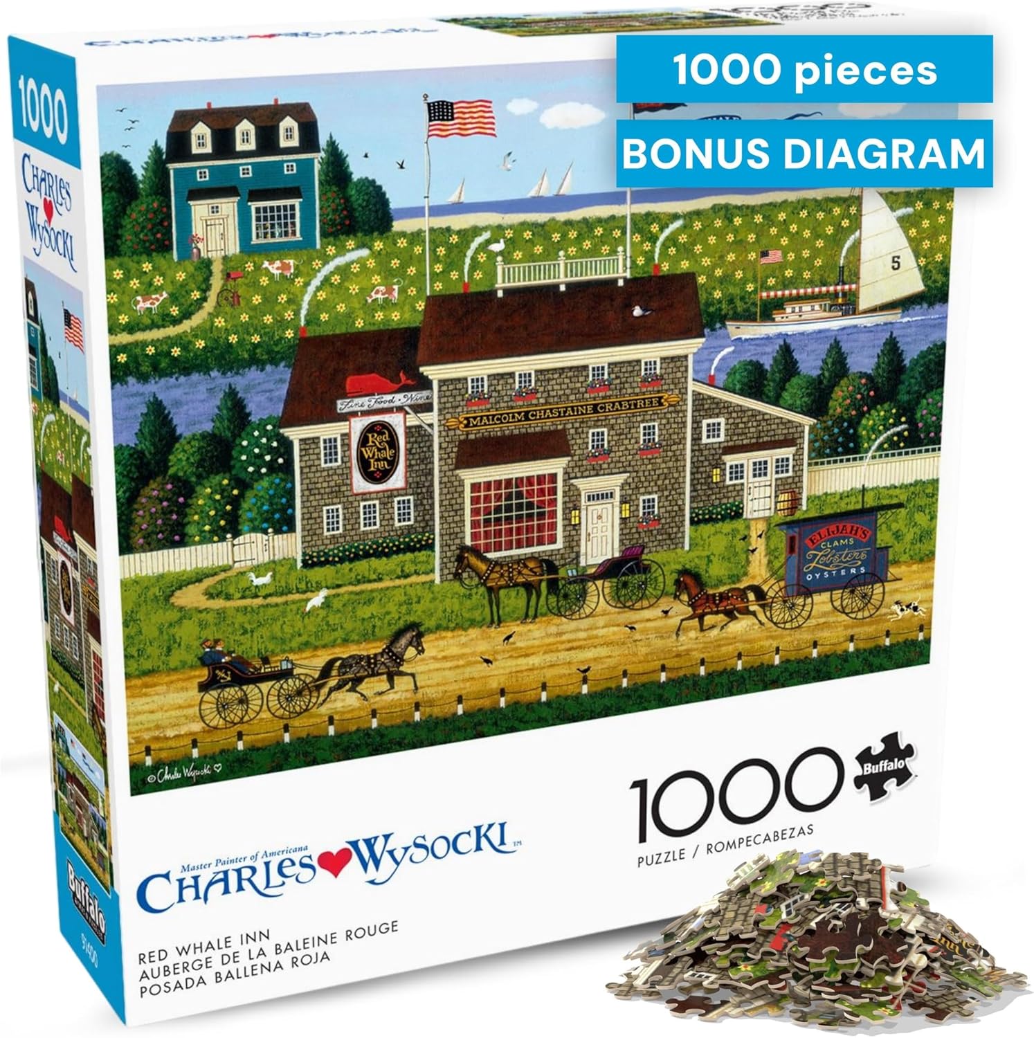 Buffalo Games - Charles Wysocki - Young Patriots - 1000 Piece Puzzle - Challenging Puzzle Perfect for Game Nights - Finished Size is 26.75 x 19.75 - Image 8