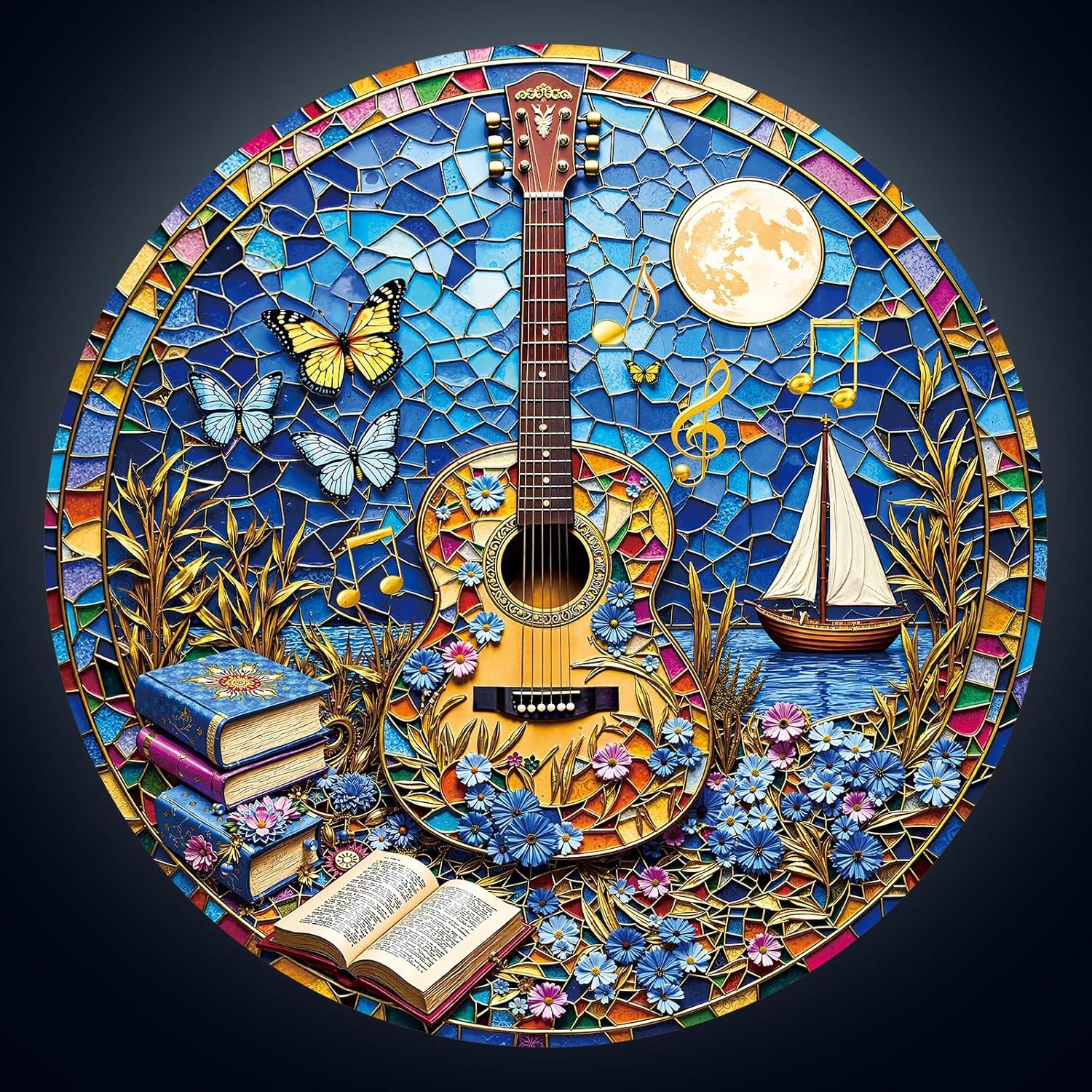 Artipuz 1000 Piece Round Jigsaw Puzzle for Adults - 3D Visual Christmas Snowman Village (26.6in Diameter) | Circular Brain Challenge & Artistic Home Decor for Mindful Relaxation - Image 8